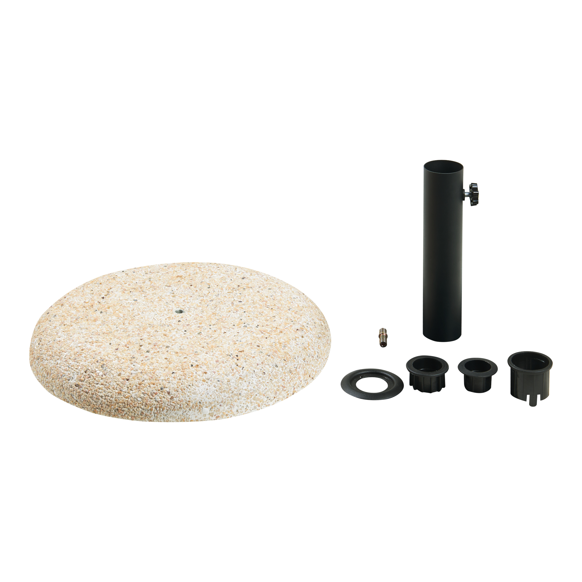 Suport pentru umbrelă Bitritto din beton Ø45x6 cm, aspect piatră, bej