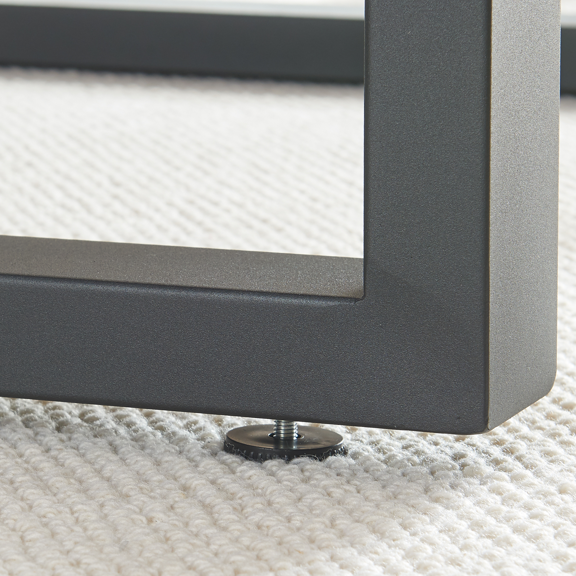 Set 2 picioare masă din oțel 40x64 cm negre pentru mobilier DIY