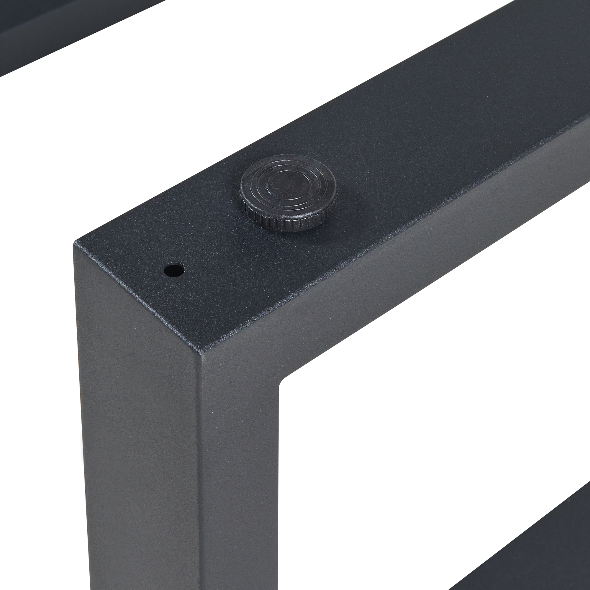 Set 2 picioare masă din oțel 40x64 cm negre pentru mobilier DIY