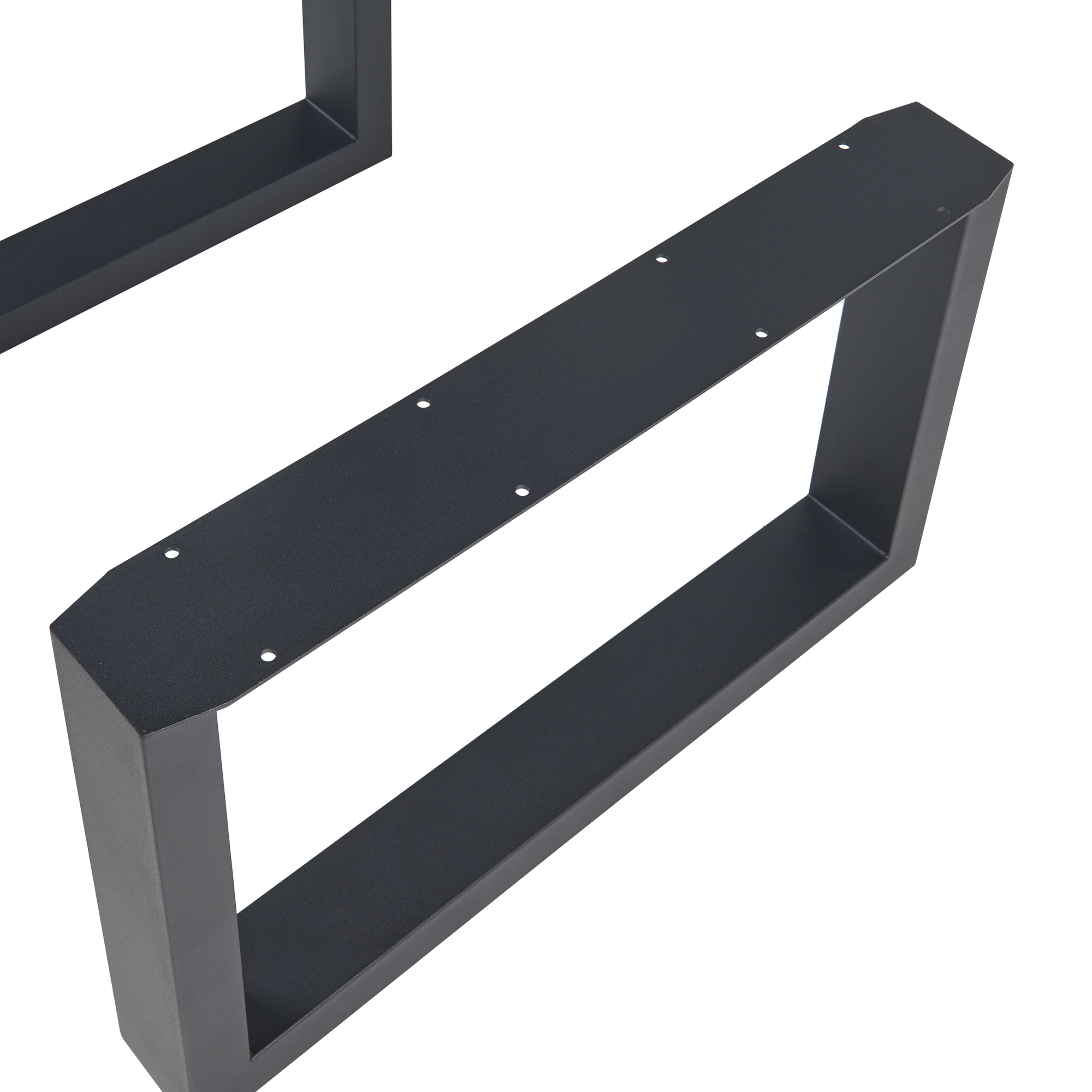 Set 2 picioare masă din oțel 40x64 cm negre pentru mobilier DIY