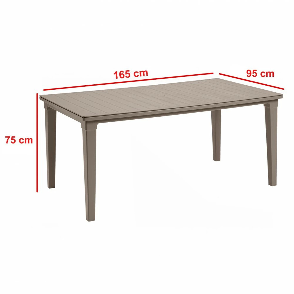 Set mobilier de grădină Curver Fujuli 4+1, cappuccino, masă și 4 scaune