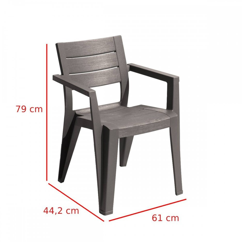 Set mobilier de grădină Curver Fujuli 4+1, cappuccino, masă și 4 scaune