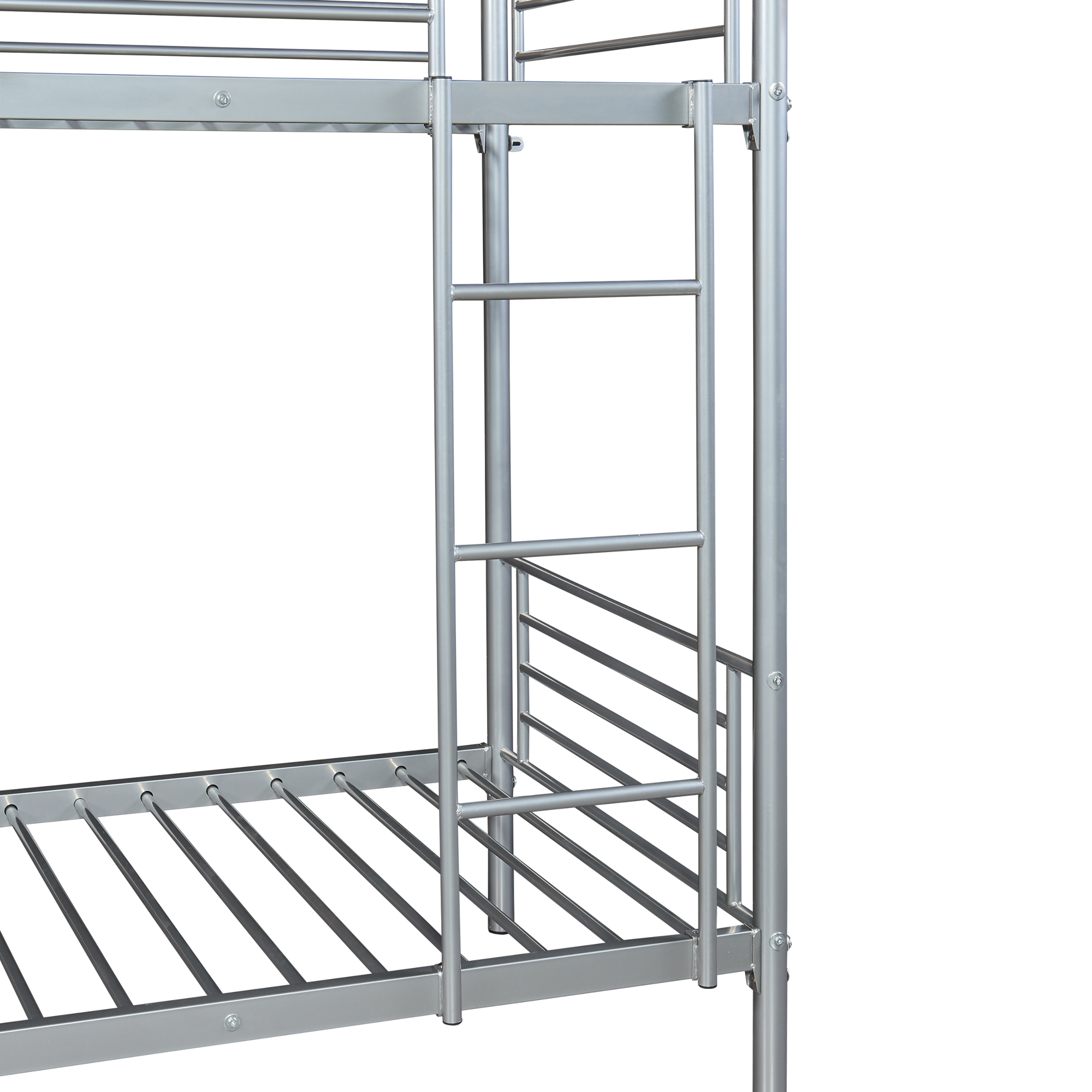 Pat supraetajat metalic Soppsar 208,5x97x165 cm argintiu