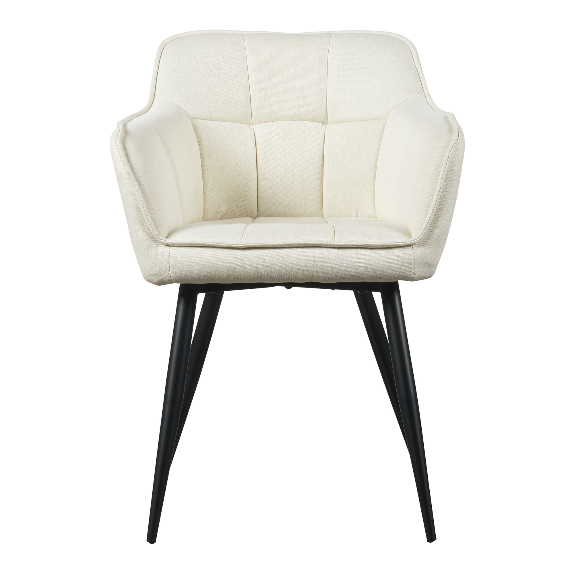 Set 2 scaune dining tapițate Birmingham bej cu cotiere