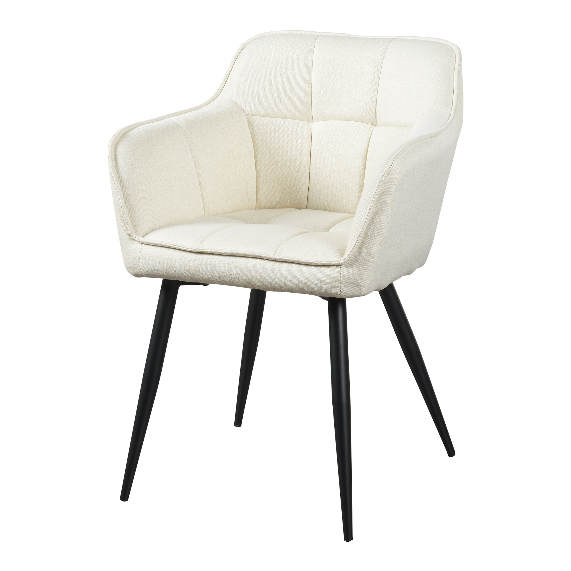 Set 2 scaune dining tapițate Birmingham bej cu cotiere