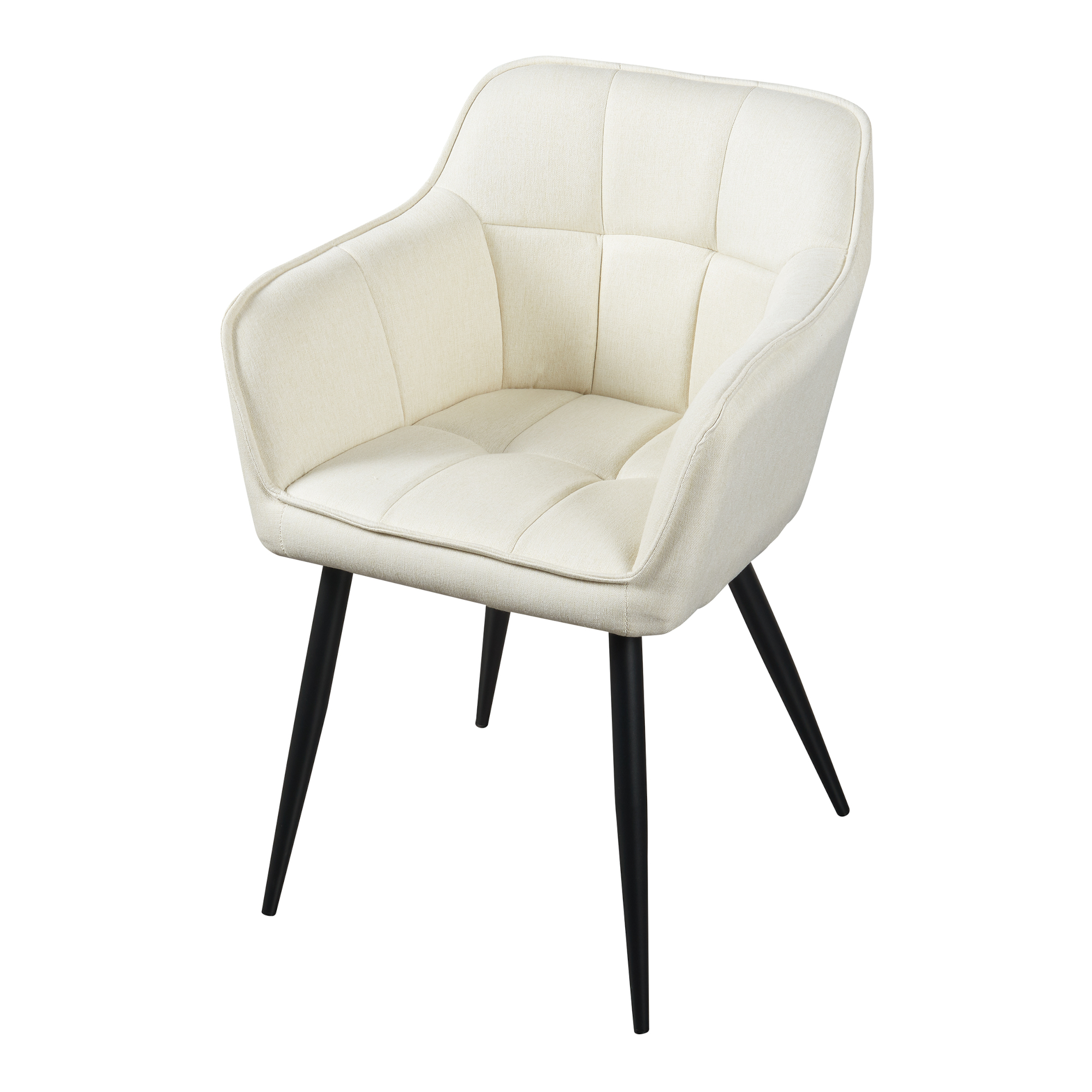 Set 2 scaune dining tapițate Birmingham bej cu cotiere