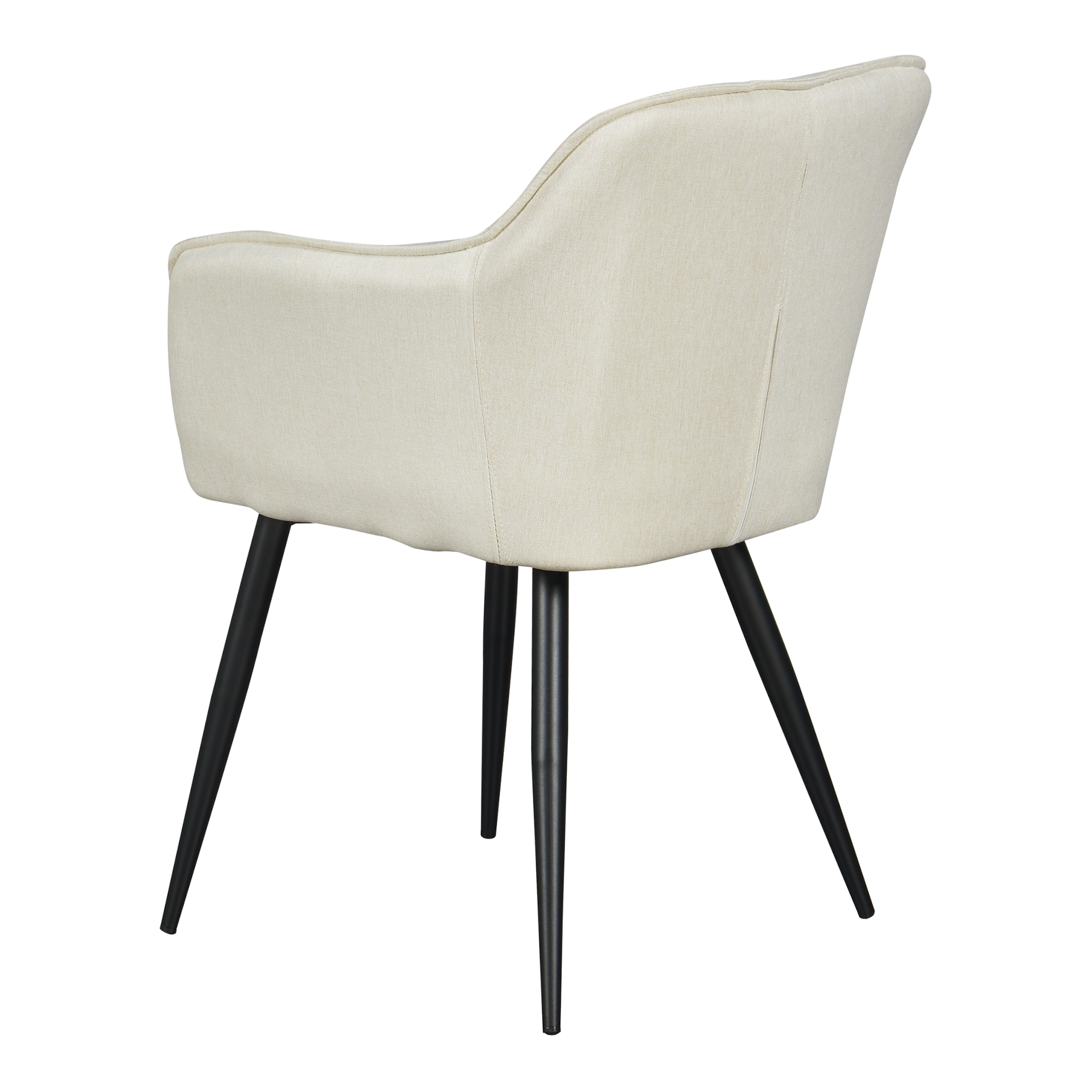 Set 2 scaune dining tapițate Birmingham bej cu cotiere