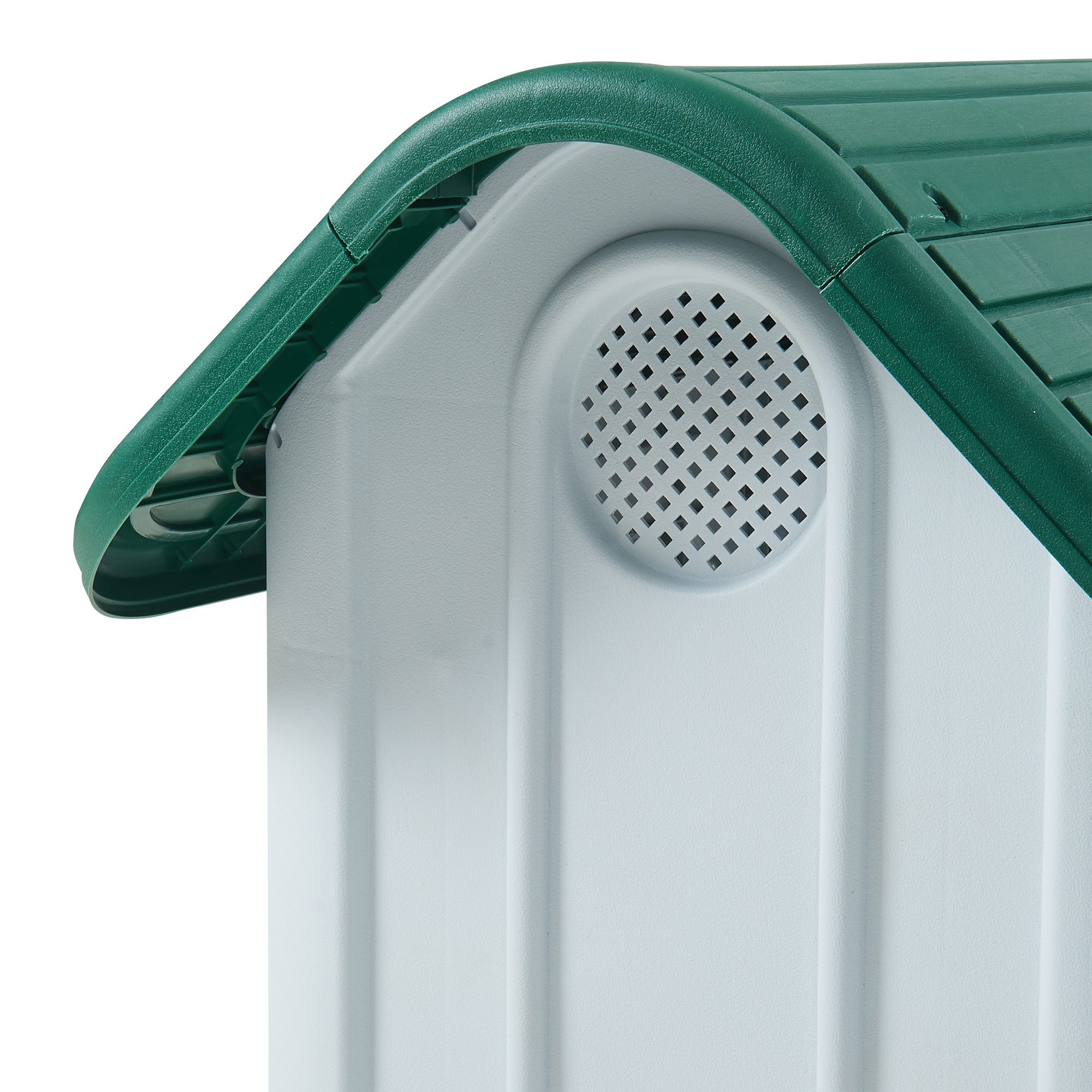 Cușcă pentru câini Bello 75x59x66 cm, alb verde, din plastic