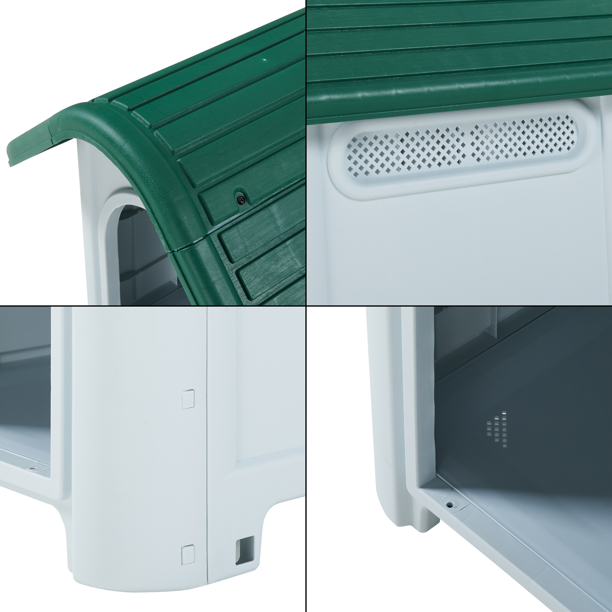 Cușcă pentru câini Bello 75x59x66 cm, alb verde, din plastic