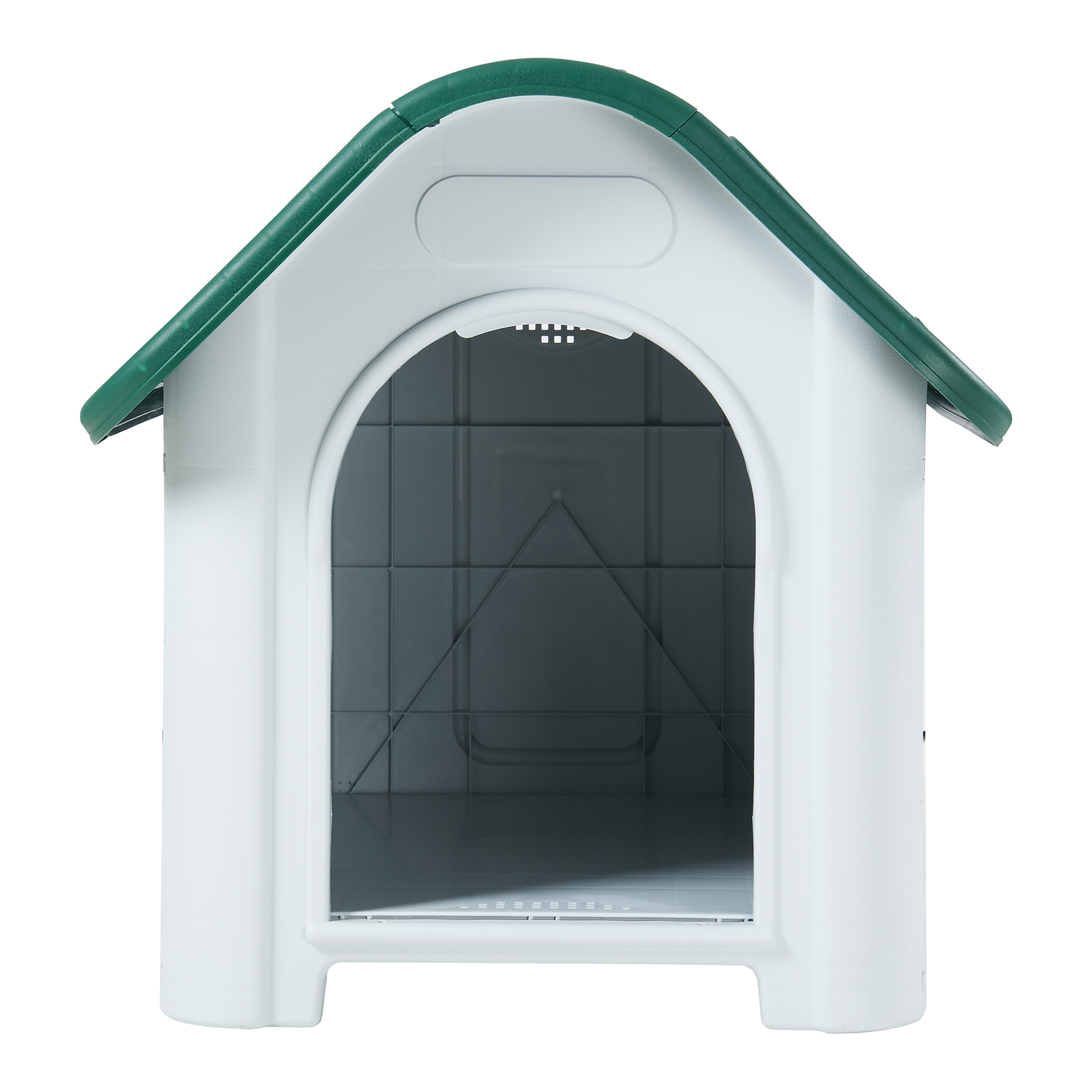 Cușcă pentru câine Bello din plastic, alb-verde, 87x72x75 cm