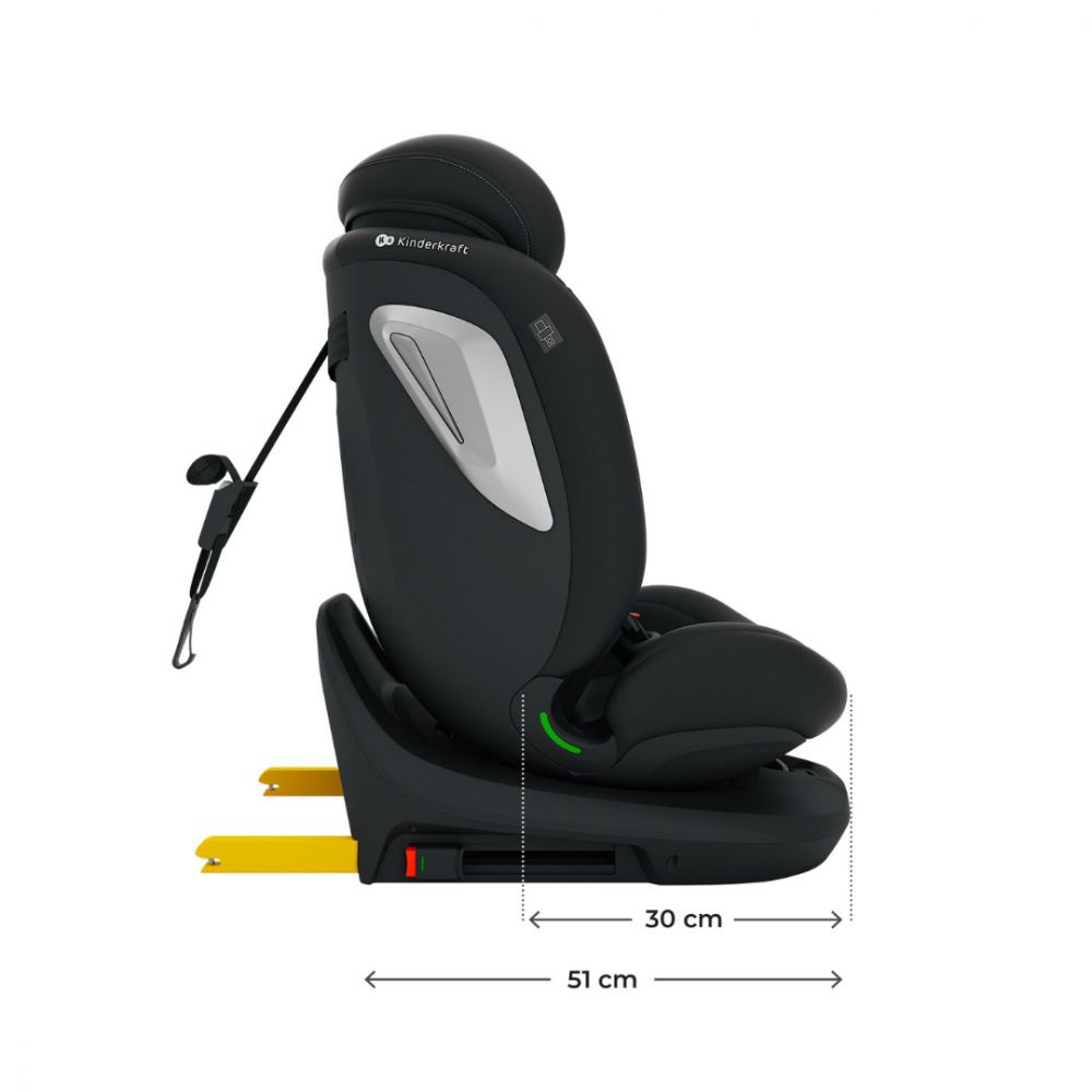 SCAUN AUTO KINDERKRAFT I-GROW 2 I-SIZE 40-150 CM, BLACK SuperHeroes ToysZone