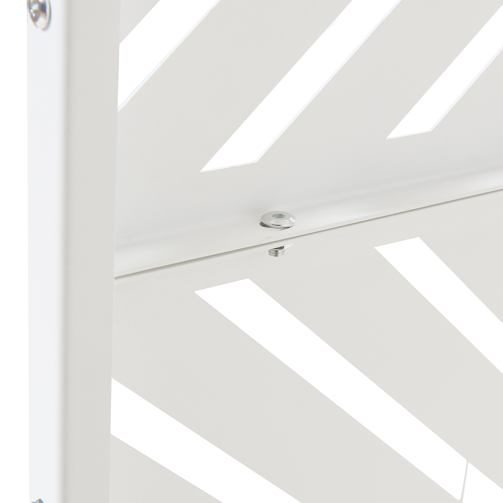 Paravan despărțitor Kekan din oțel alb 200x100x50 cm