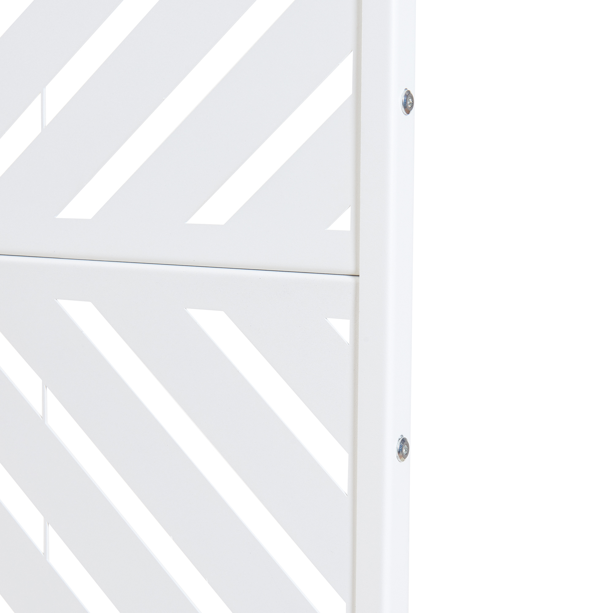 Paravan despărțitor Kekan din oțel alb 200x100x50 cm