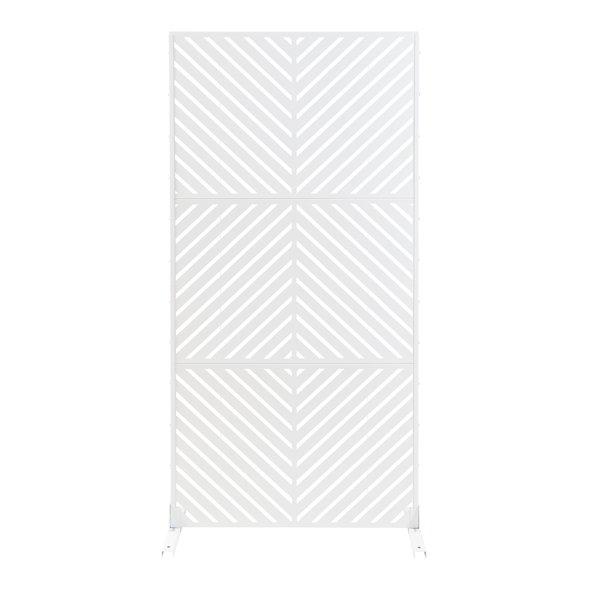 Paravan despărțitor Kekan din oțel alb 200x100x50 cm