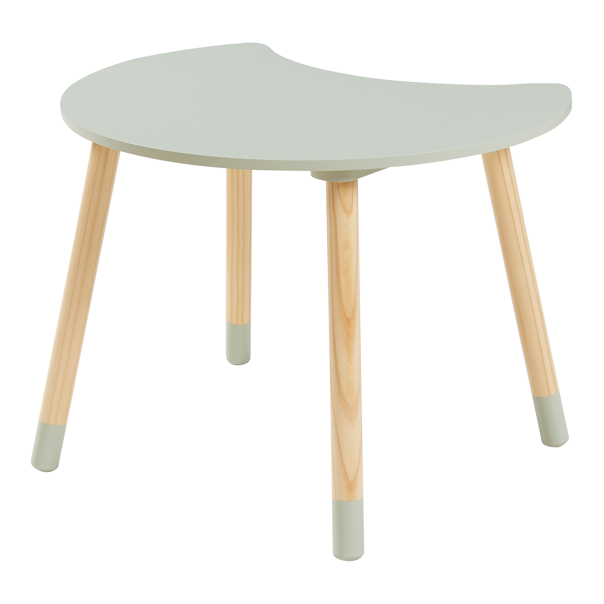 Birou pentru copii cu scaun Lallega, verde mentă, model lună și stea