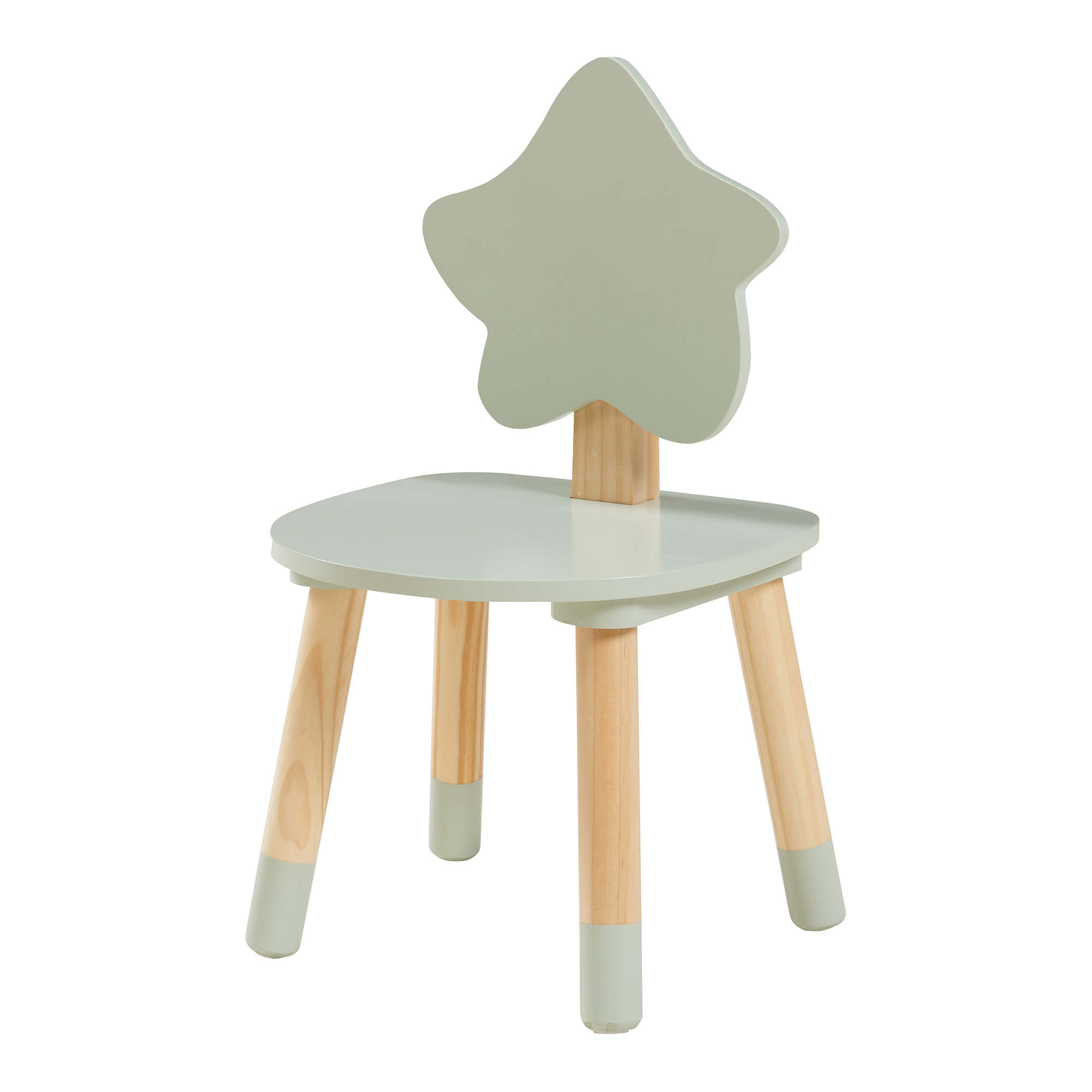 Birou pentru copii cu scaun Lallega, verde mentă, model lună și stea