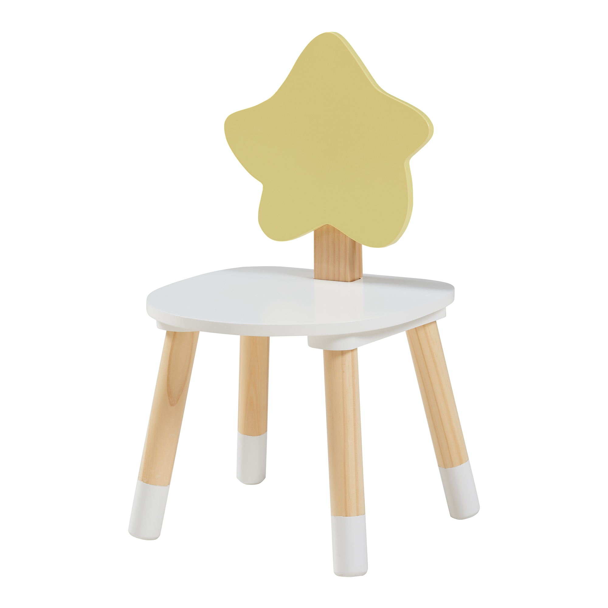 Birou pentru copii cu scaun Lallega, design Luna si Stea, alb