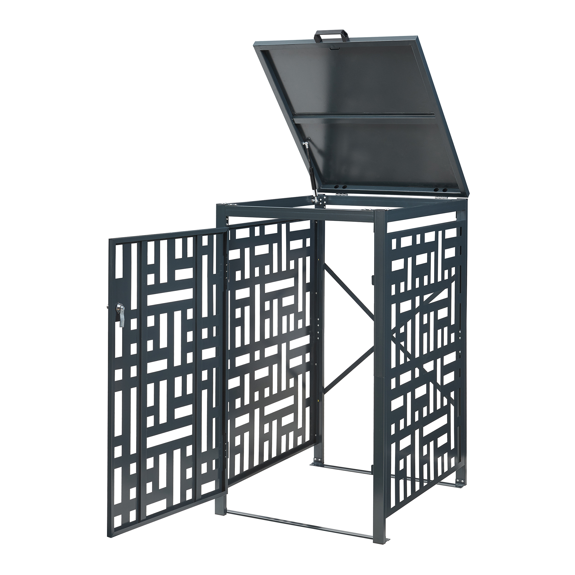 Masca pubela 240L Bernalda din otel galvanizat, antracit