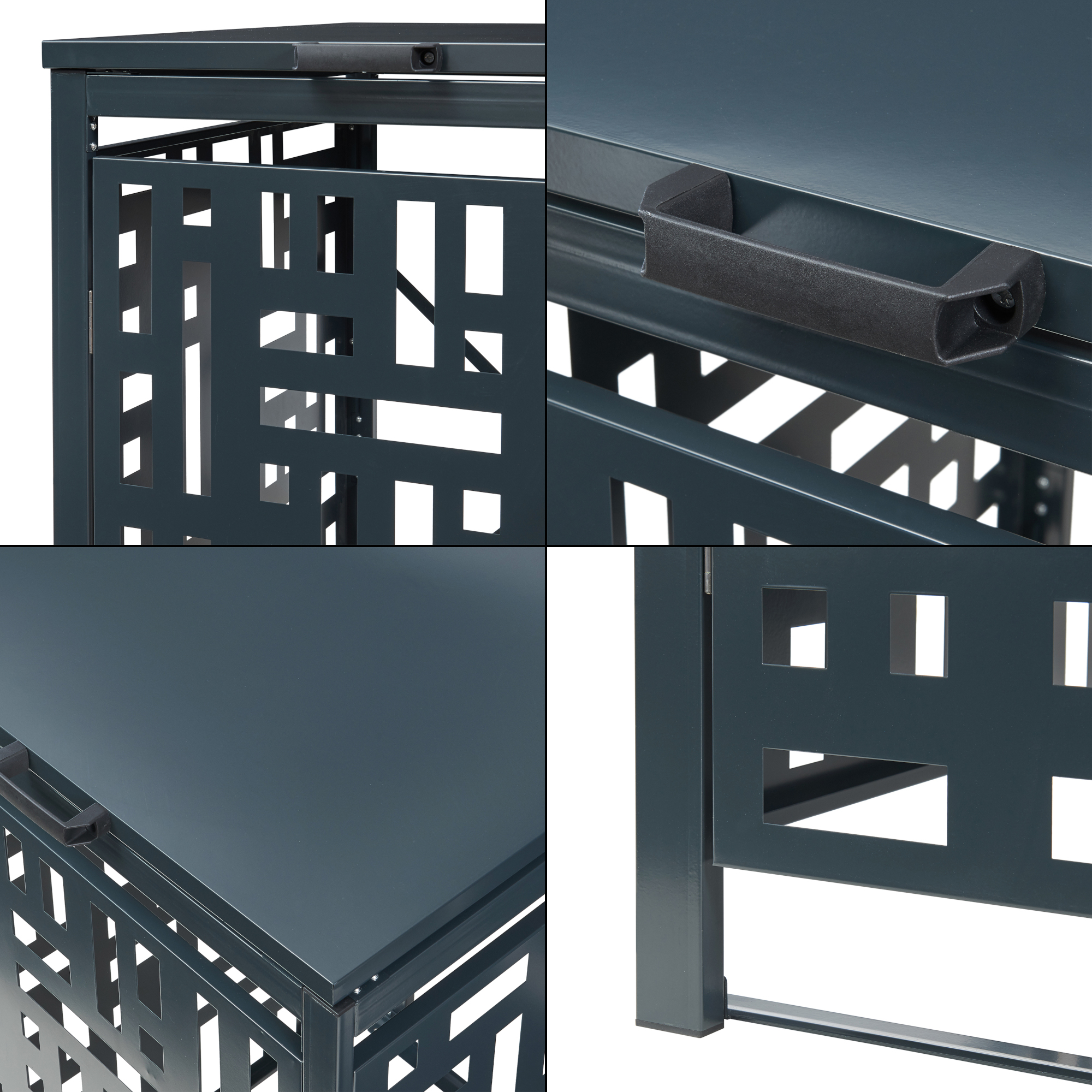 Masca pubela 240L Bernalda din otel galvanizat, antracit