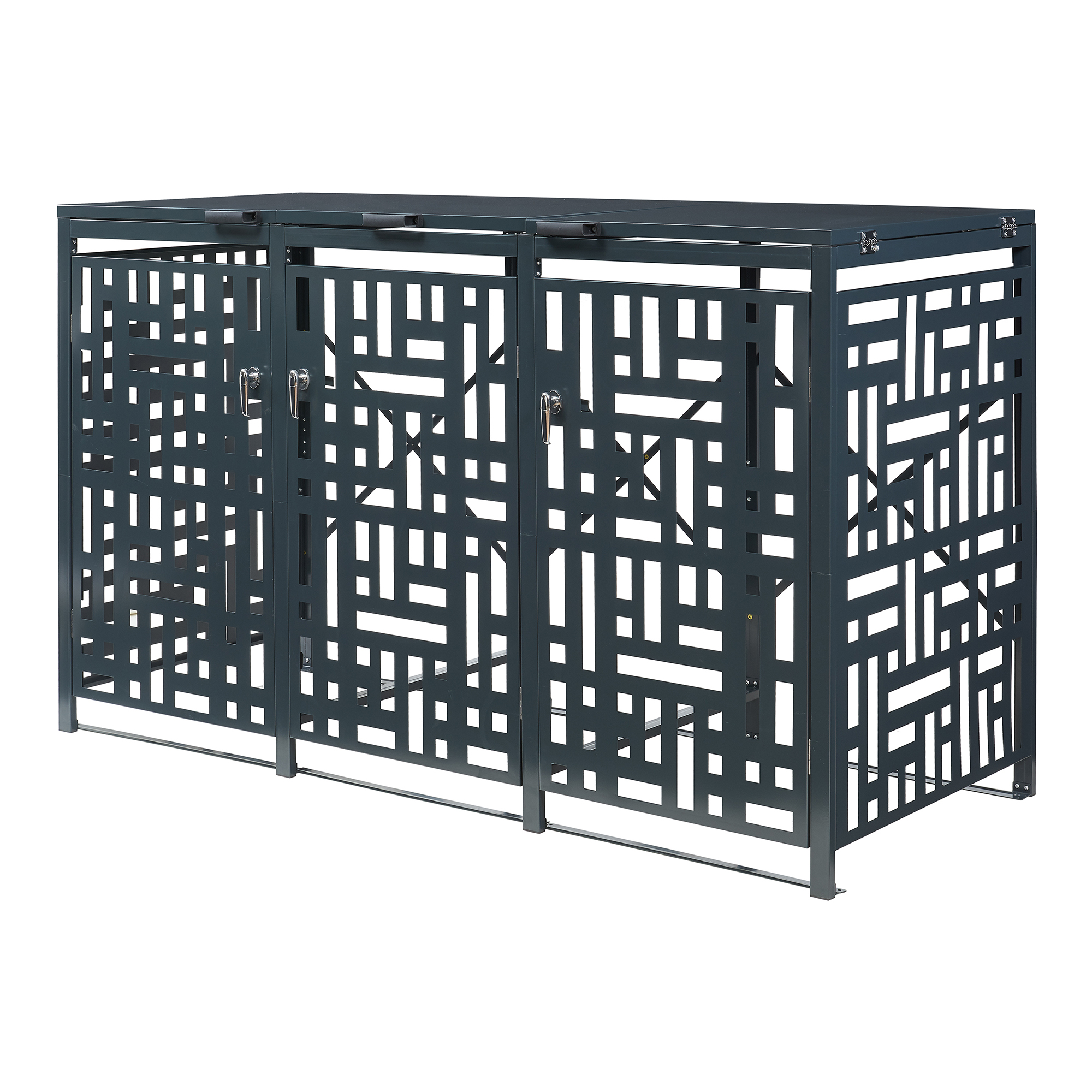 Masca pubele Bernalda pentru 3 recipiente 240 L, otel antracit