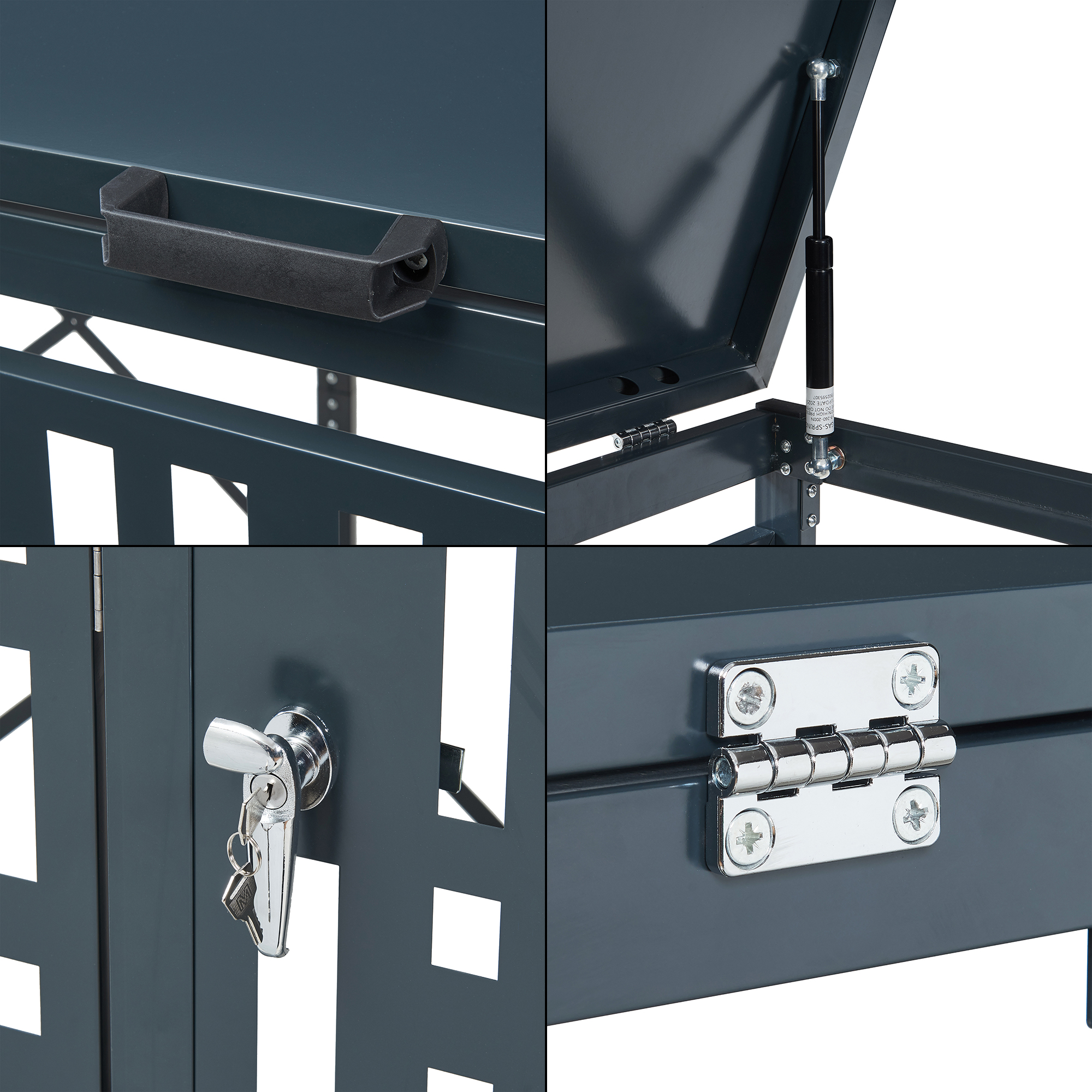 Masca pubele Bernalda pentru 3 recipiente 240 L, otel antracit