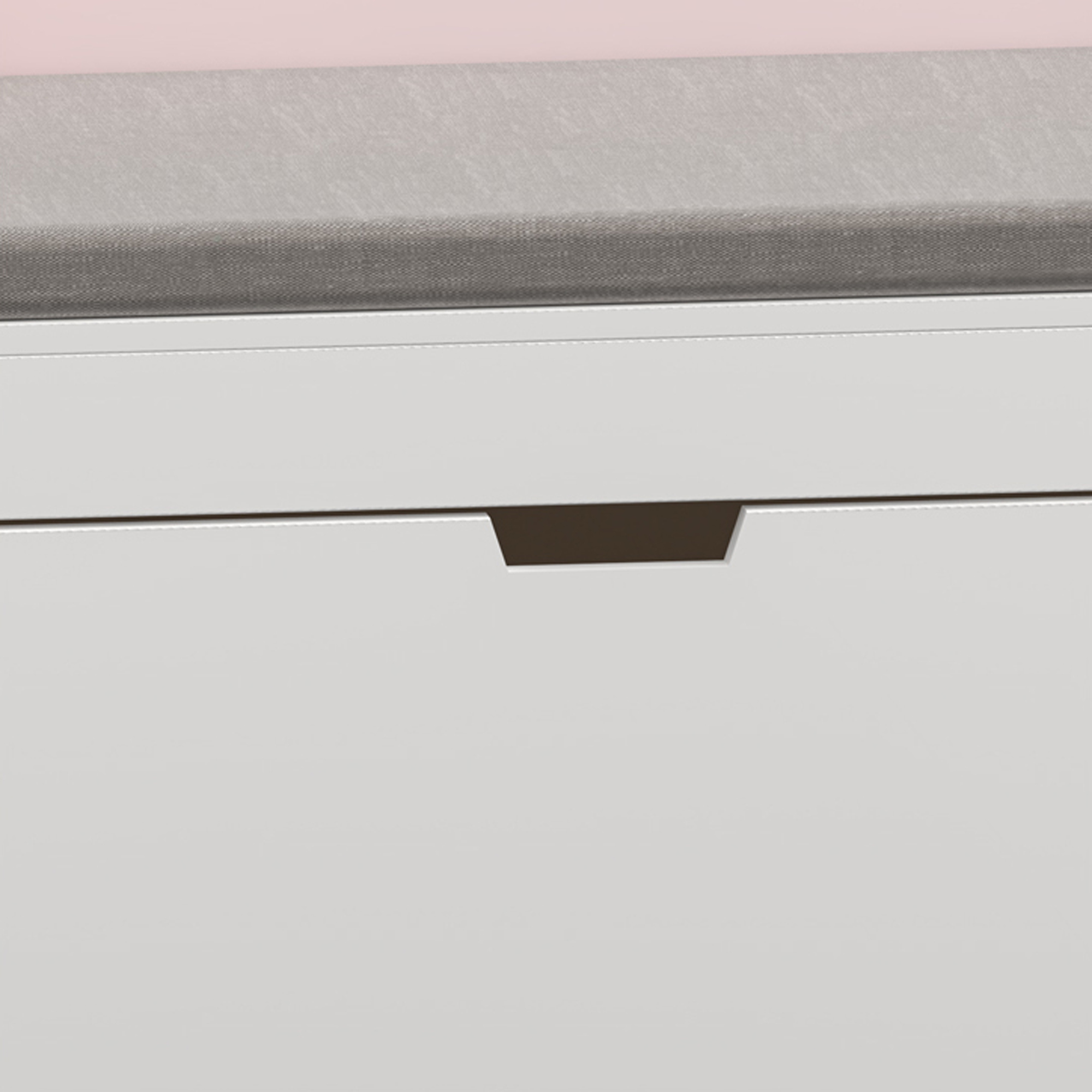 Bancă pentru copii cu raft și sertare Vestnes 100x45x70 cm roz/alb