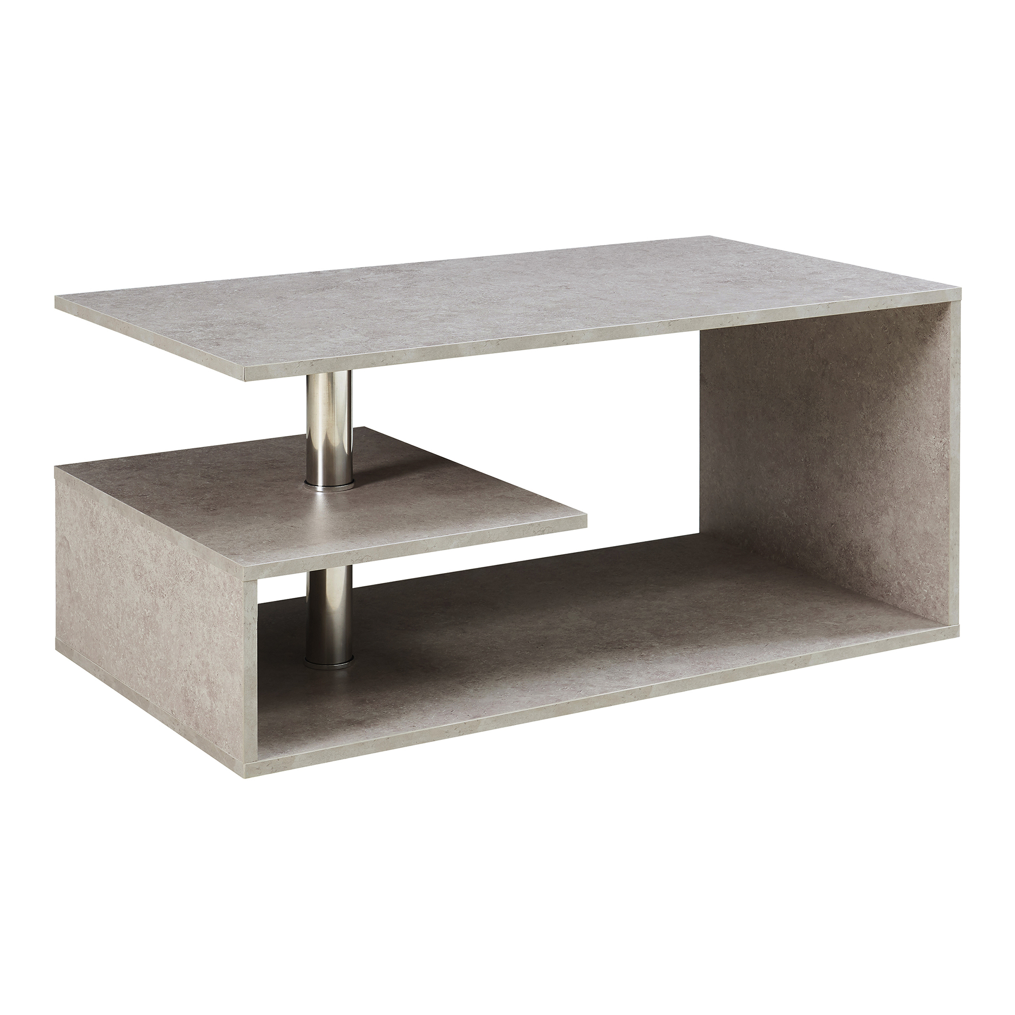 Masuta de cafea Haarlem 90x50x41 cm, aspect beton deschis