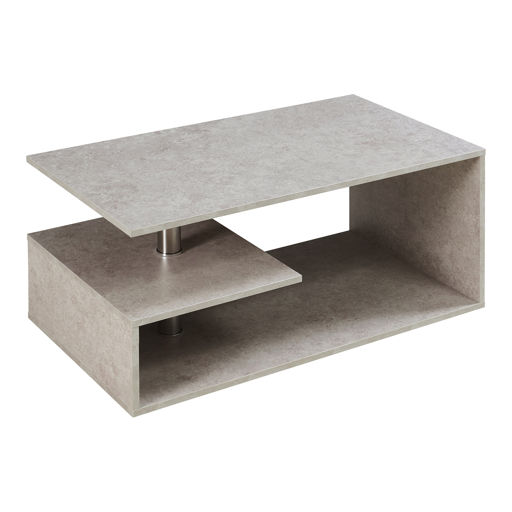 Masuta de cafea Haarlem 90x50x41 cm, aspect beton deschis