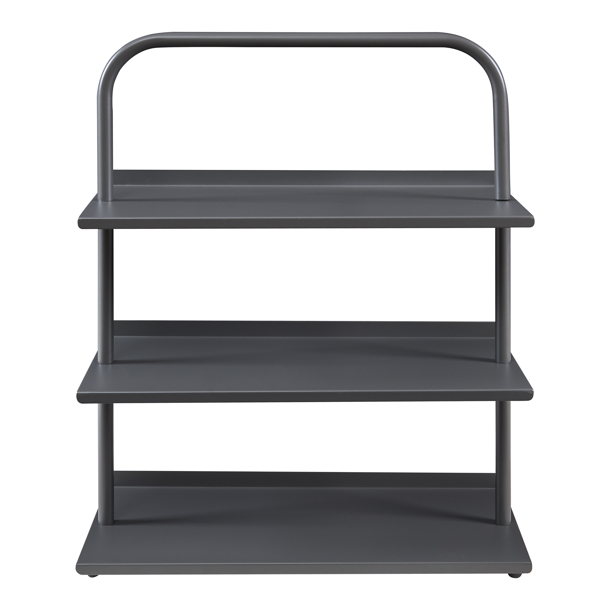 Raft pentru pantofi Poytya din otel, 3 polite, antracit, 73x60x32 cm