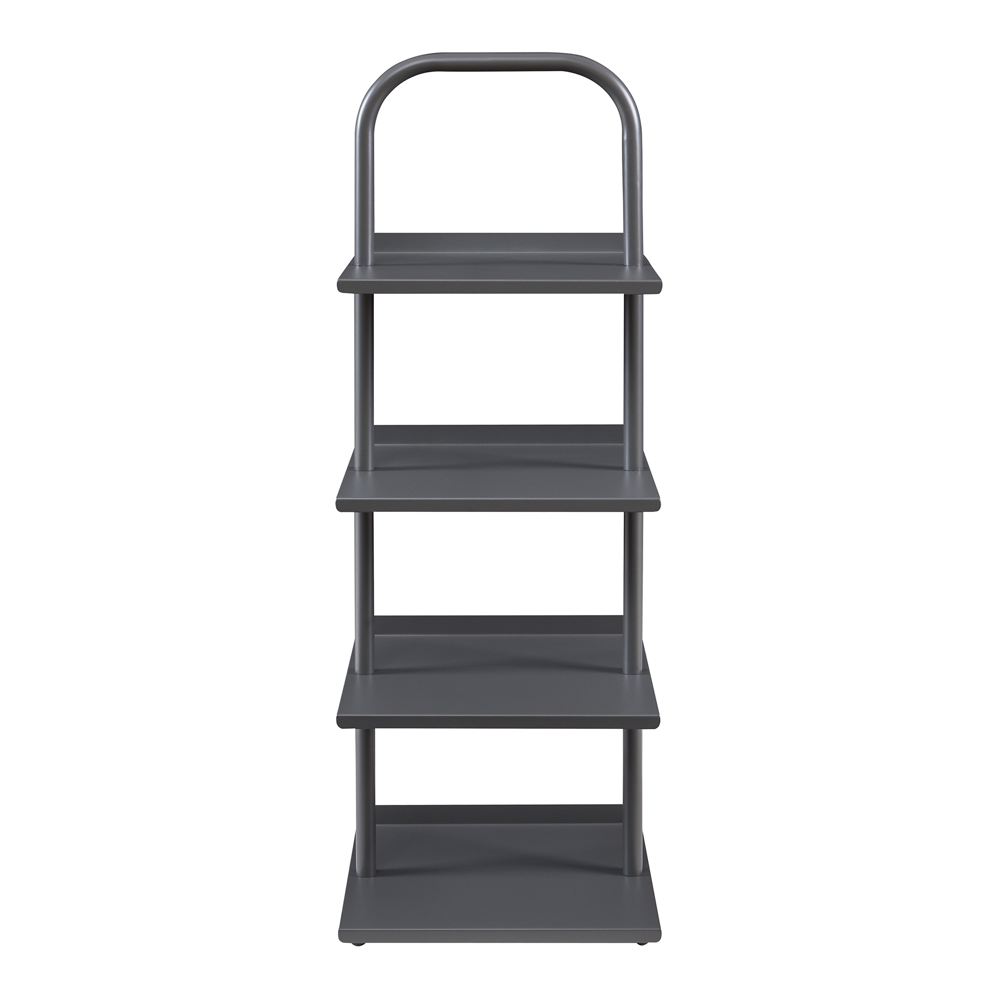 Pantofar metalic Poytya cu 4 polite, 96x34x32 cm, antracit