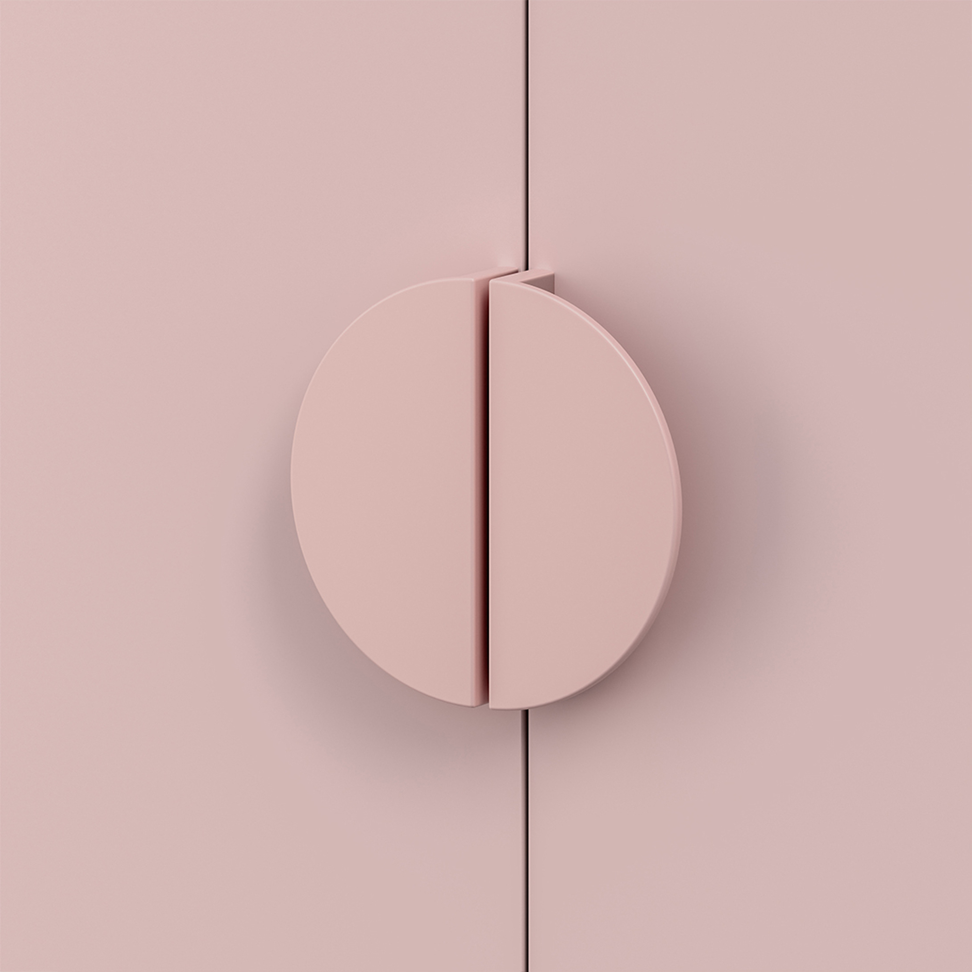 Dulap pentru copii Sandnes 123x60x40 cm alb/roz, 2 uși