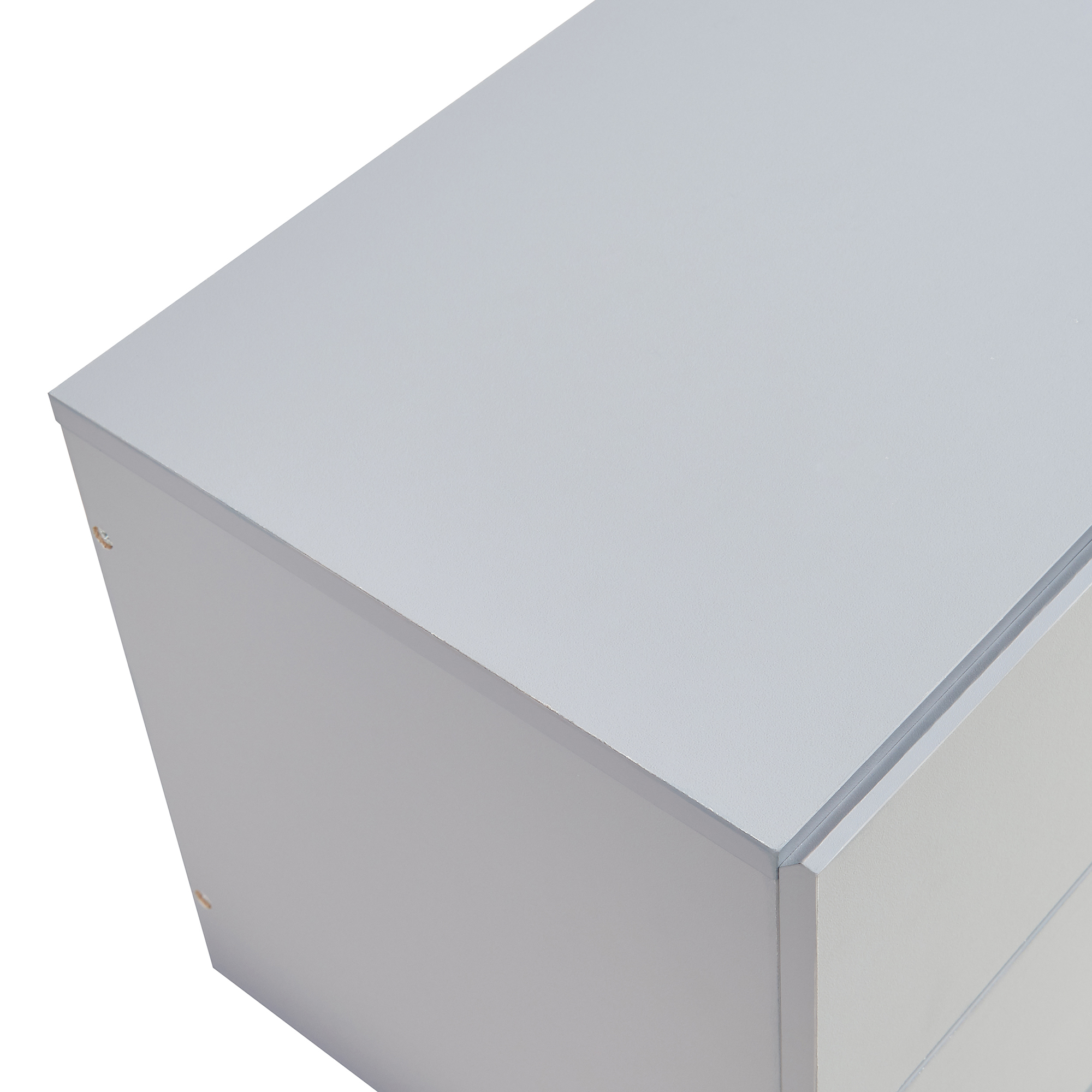 Noptieră suspendată Ampfing cu 2 sertare, gri deschis, en.casa