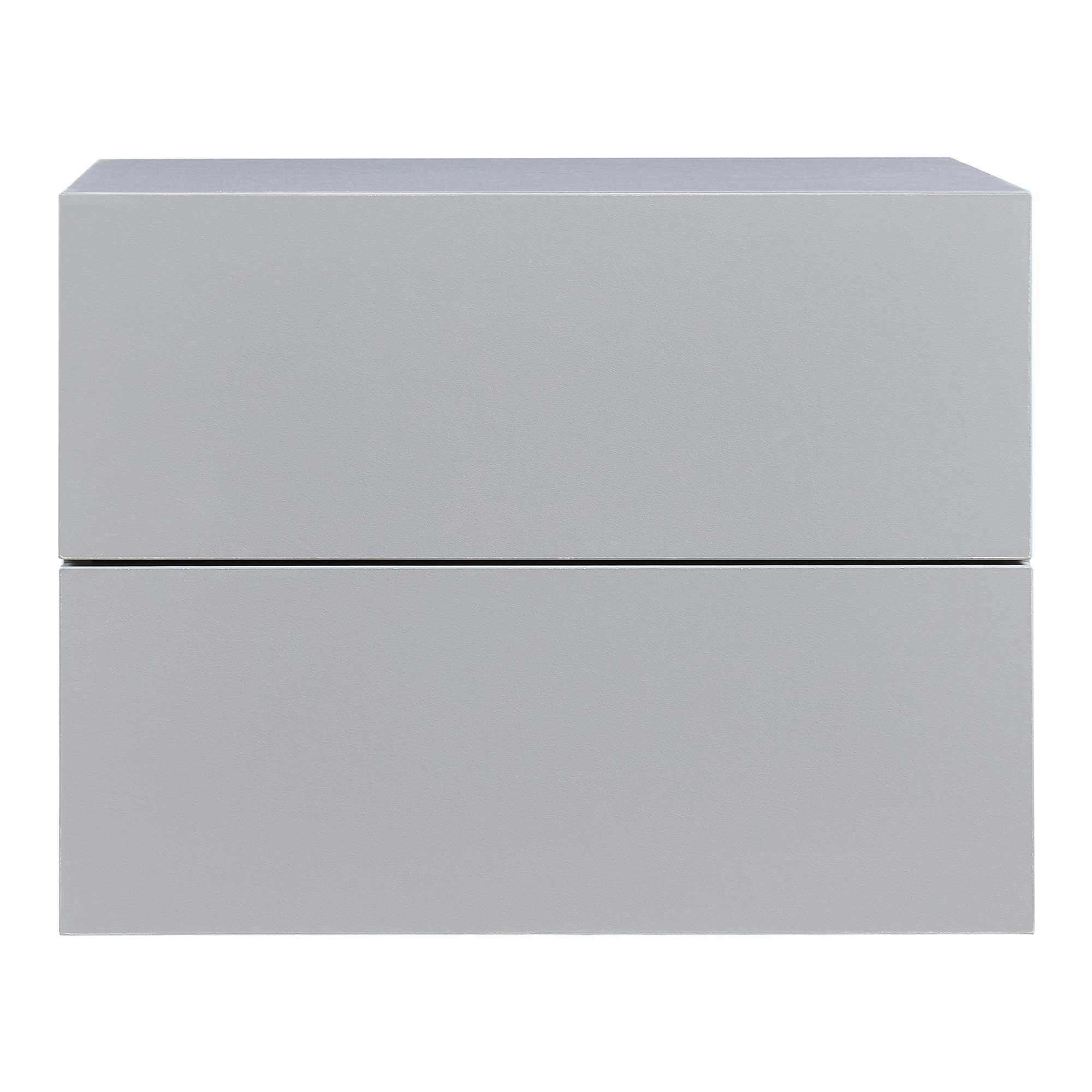 Noptieră suspendată Ampfing cu 2 sertare, gri deschis, en.casa