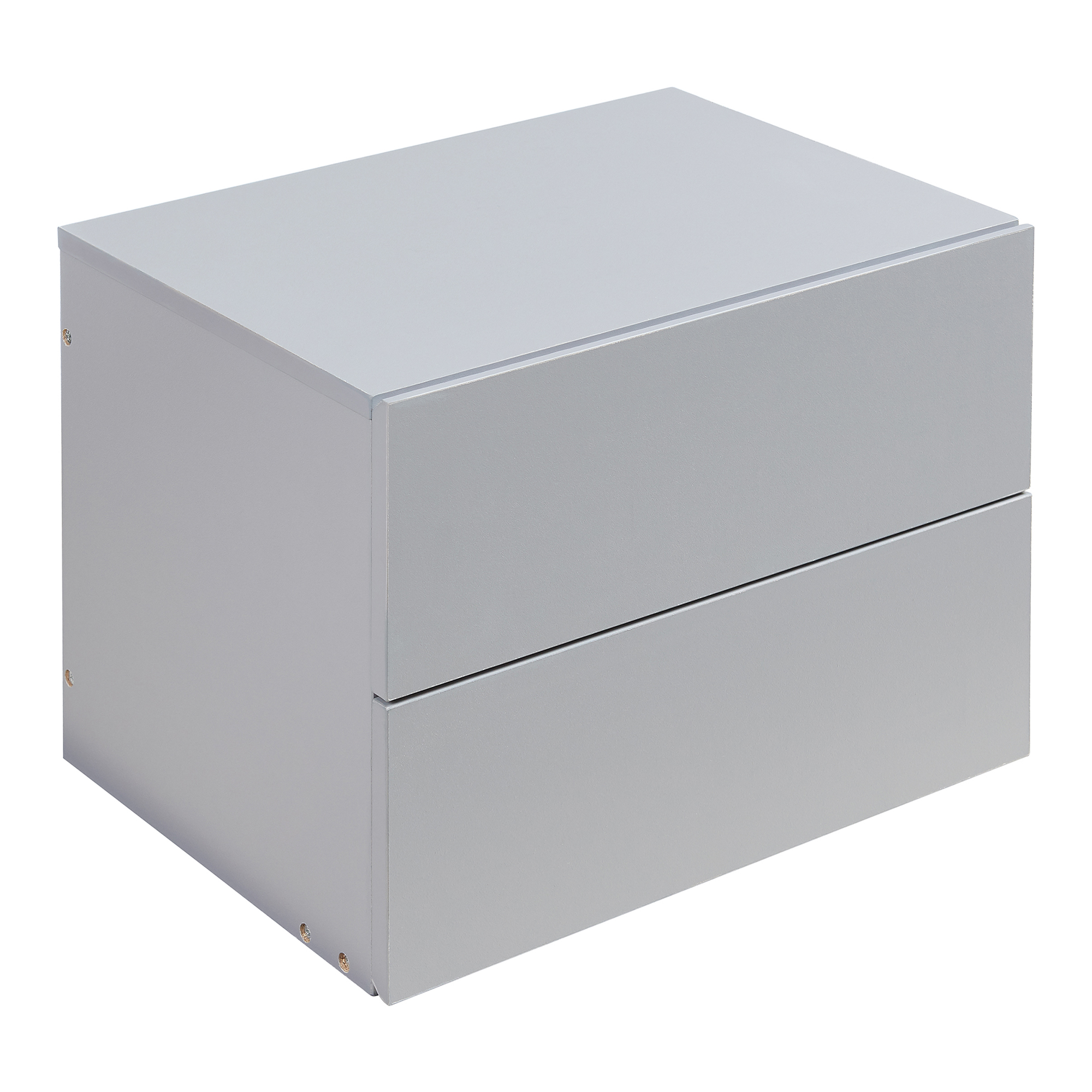 Noptieră suspendată Ampfing cu 2 sertare, gri deschis, en.casa