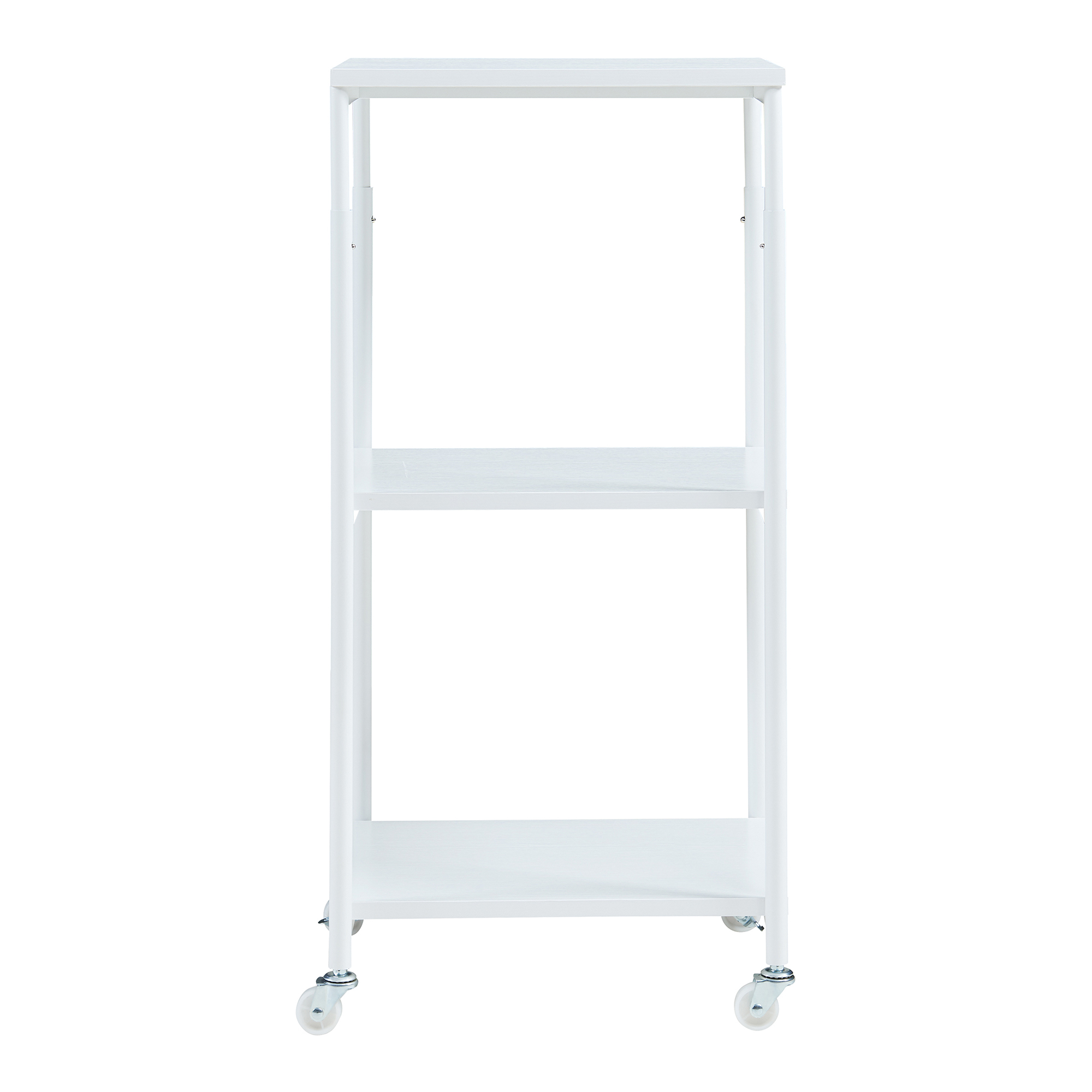 Masă mobilă pentru imprimantă Janertu cu 3 rafturi, reglabilă, albă