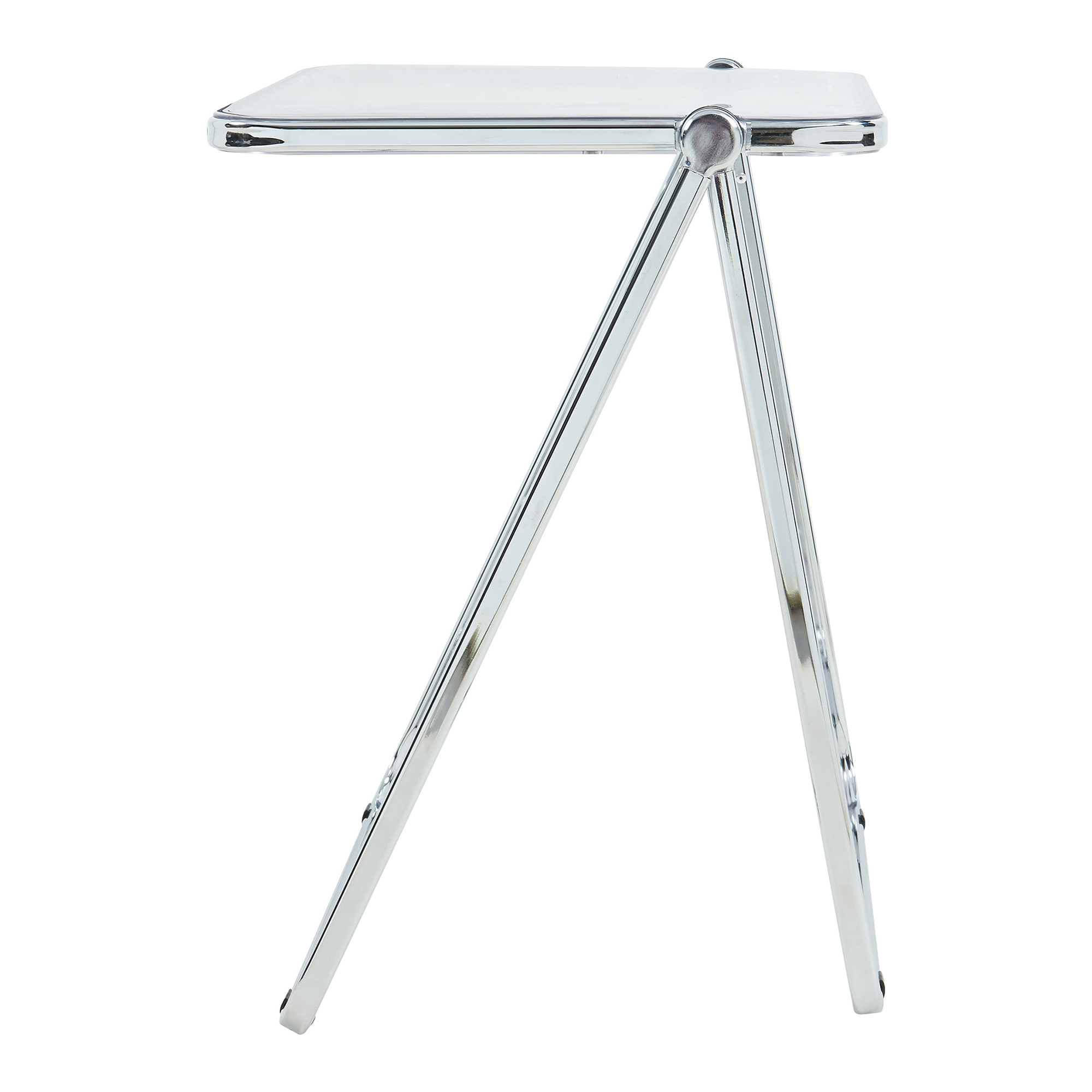 Masă laterală pliabilă transparentă Alerhavn 70x49x68 cm