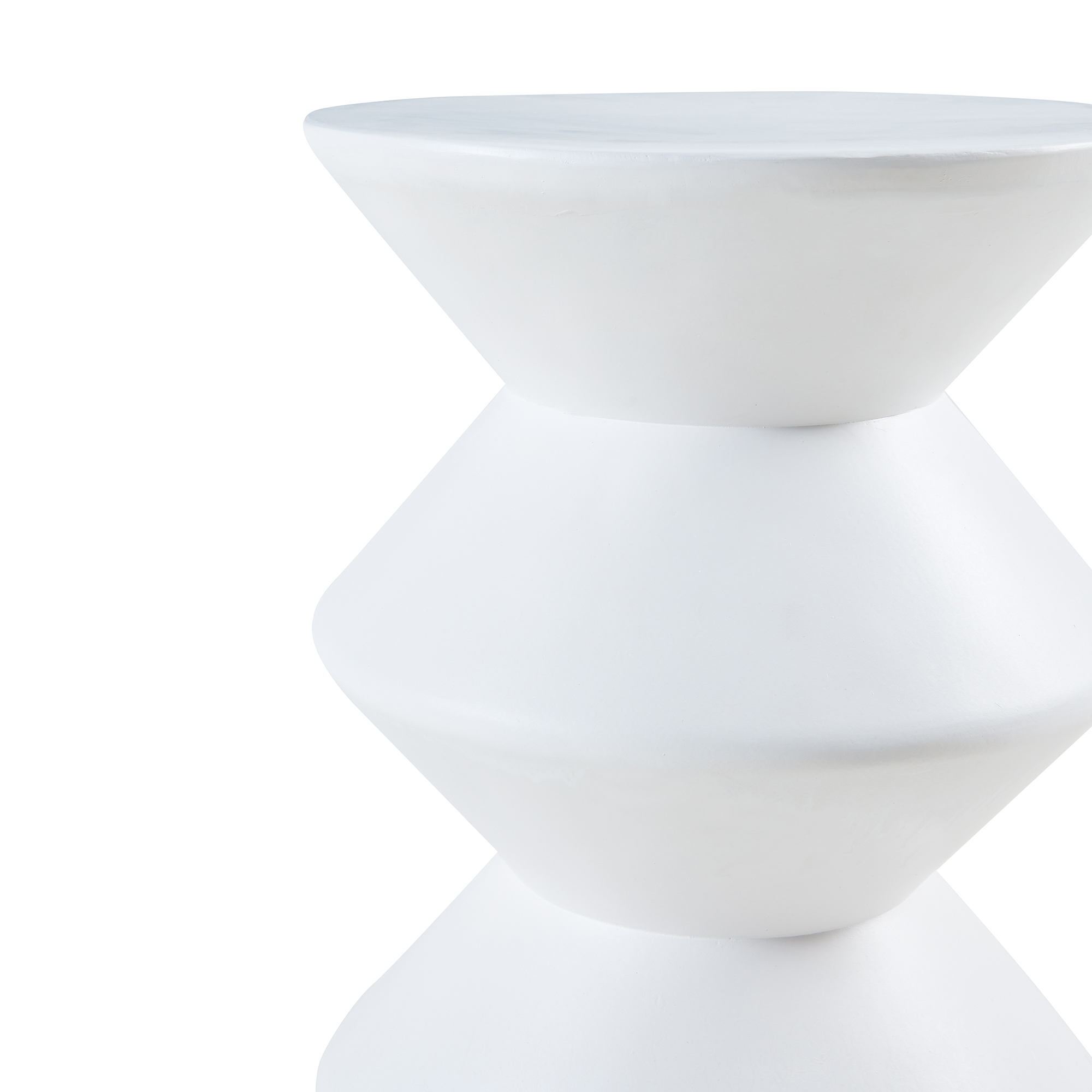 Masă laterală Kyppeslo albă 47x36,5 cm pentru living și dormitor