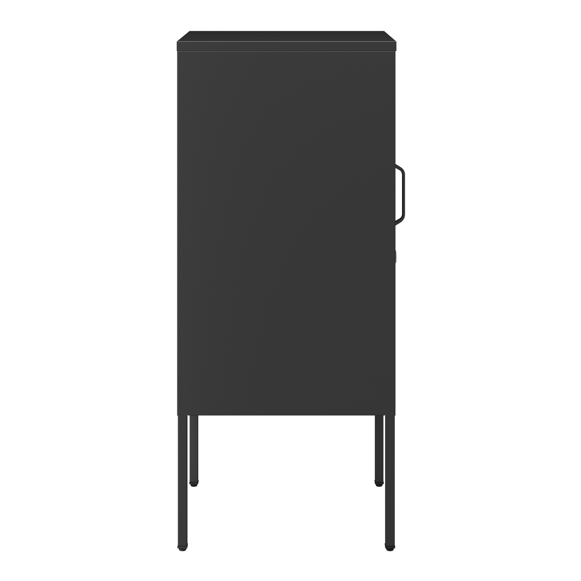 Set 2 noptiere metalice negre cu cheie, stanga/dreapta, Hausjarvi