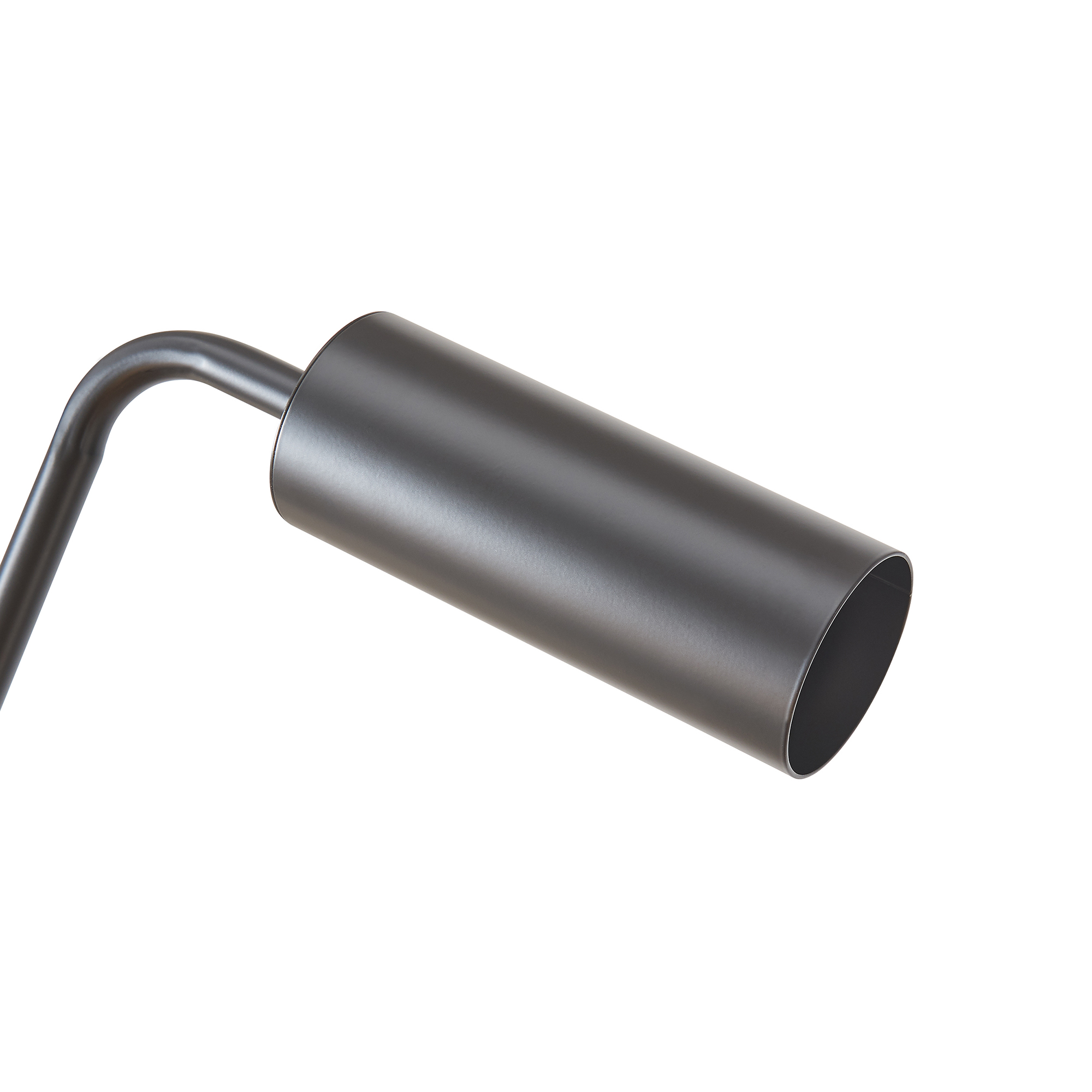 Lampadar modern Vatka GU10 din metal negru cu bază din marmură albă