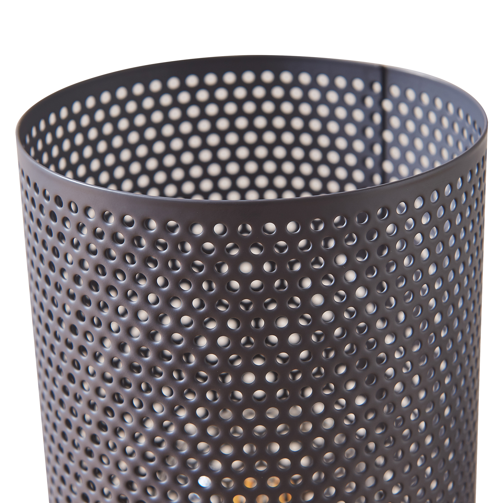 Lampă de masă Joelle gri cu suport din lemn și abajur metalic 30 cm