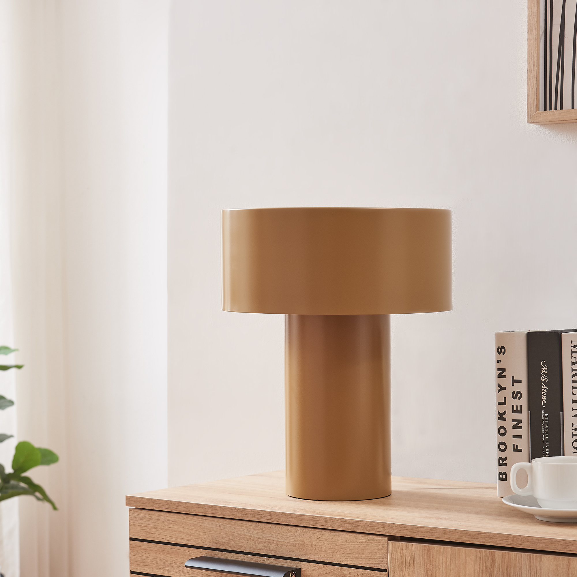 Lampă de masă Kömn din metal maro, 37 x 30 cm, design modern