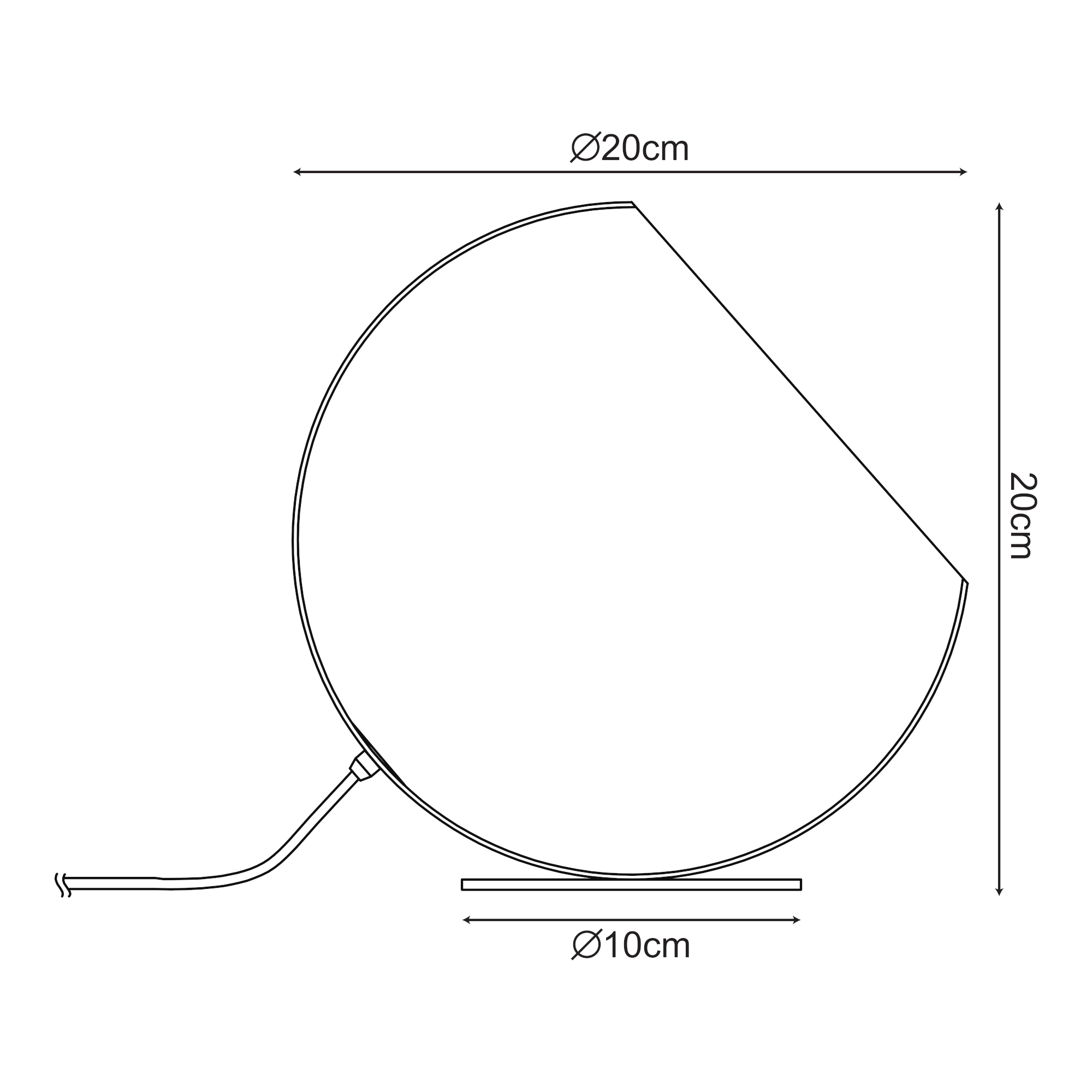 Lampa de masă Lukkodso albă din metal, E27, 20 x 20 cm
