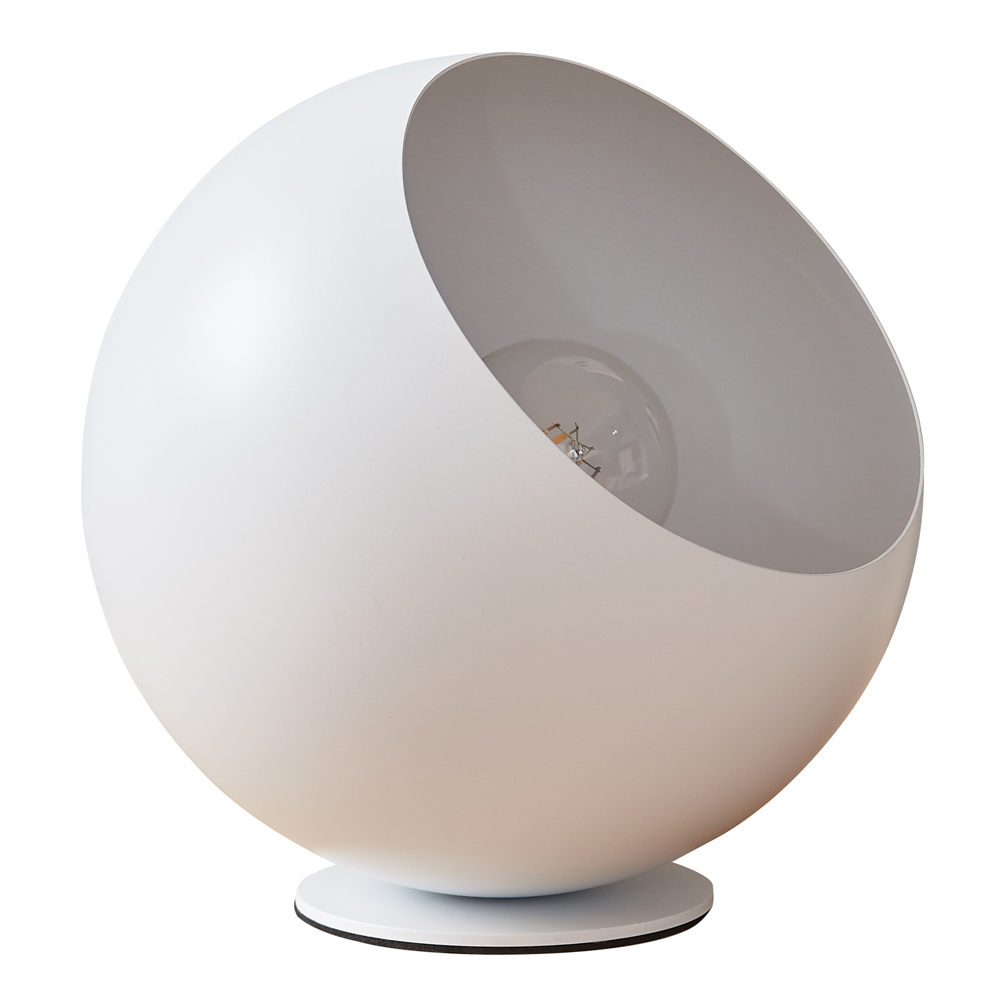 Lampa de masă Lukkodso albă din metal, E27, 20 x 20 cm