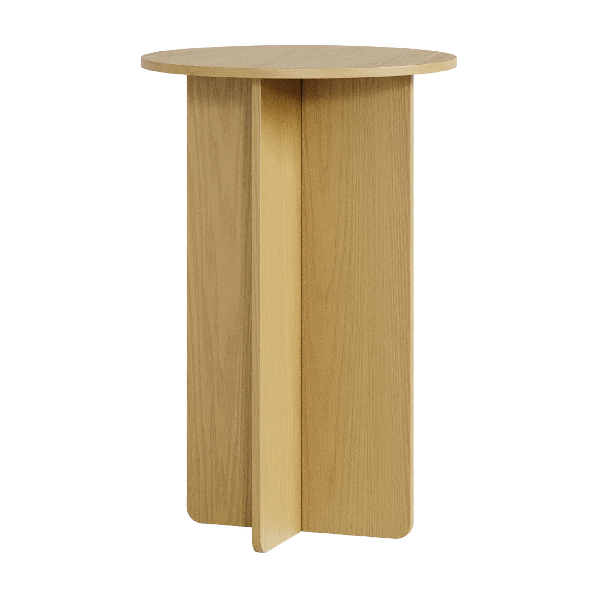 Masă laterală Vappevn 60x40 cm, aspect stejar, pentru living