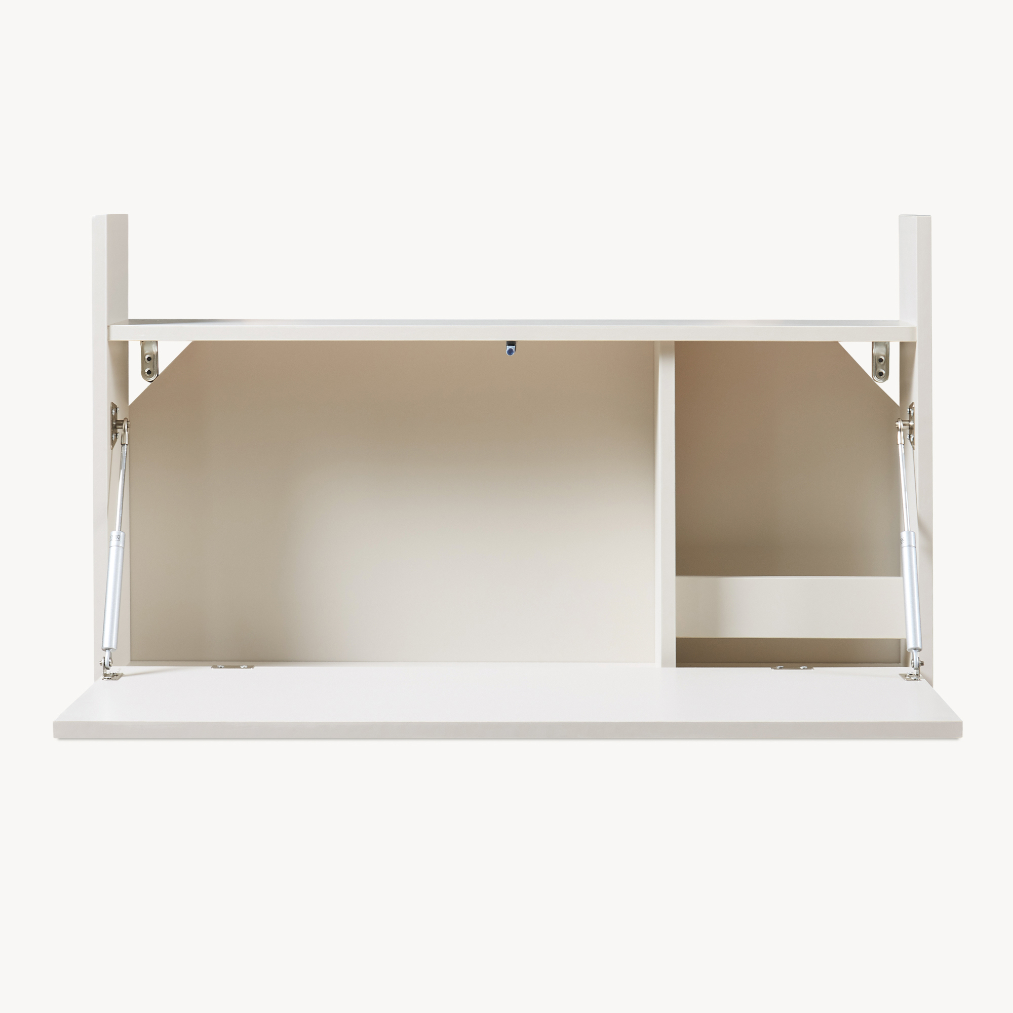 Birou pliabil de perete Rautalampi 83x48x15 cm, bej, cu raft