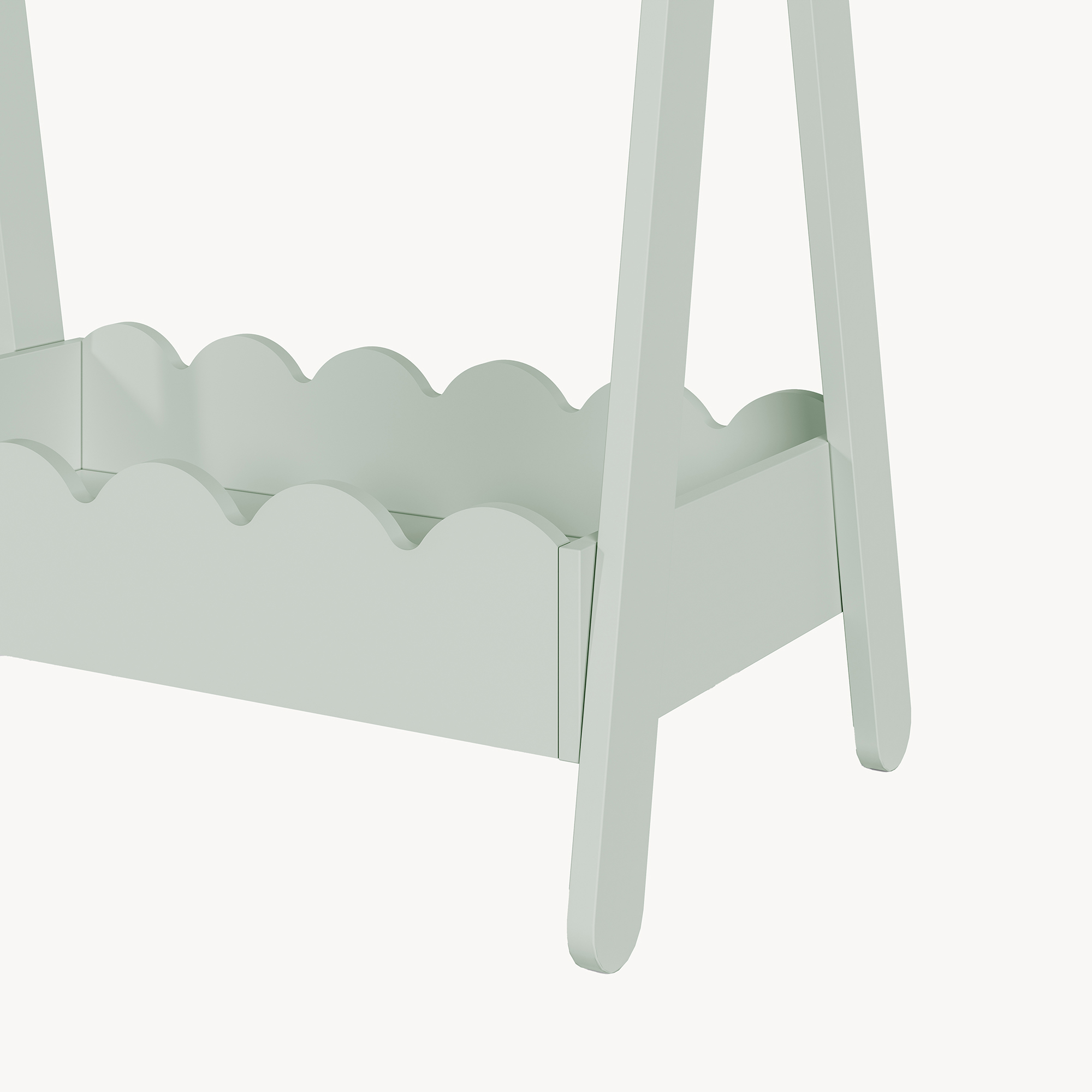 Garderobă pentru copii Vestnes verde mentă cu spațiu depozitare, 99x66x38 cm