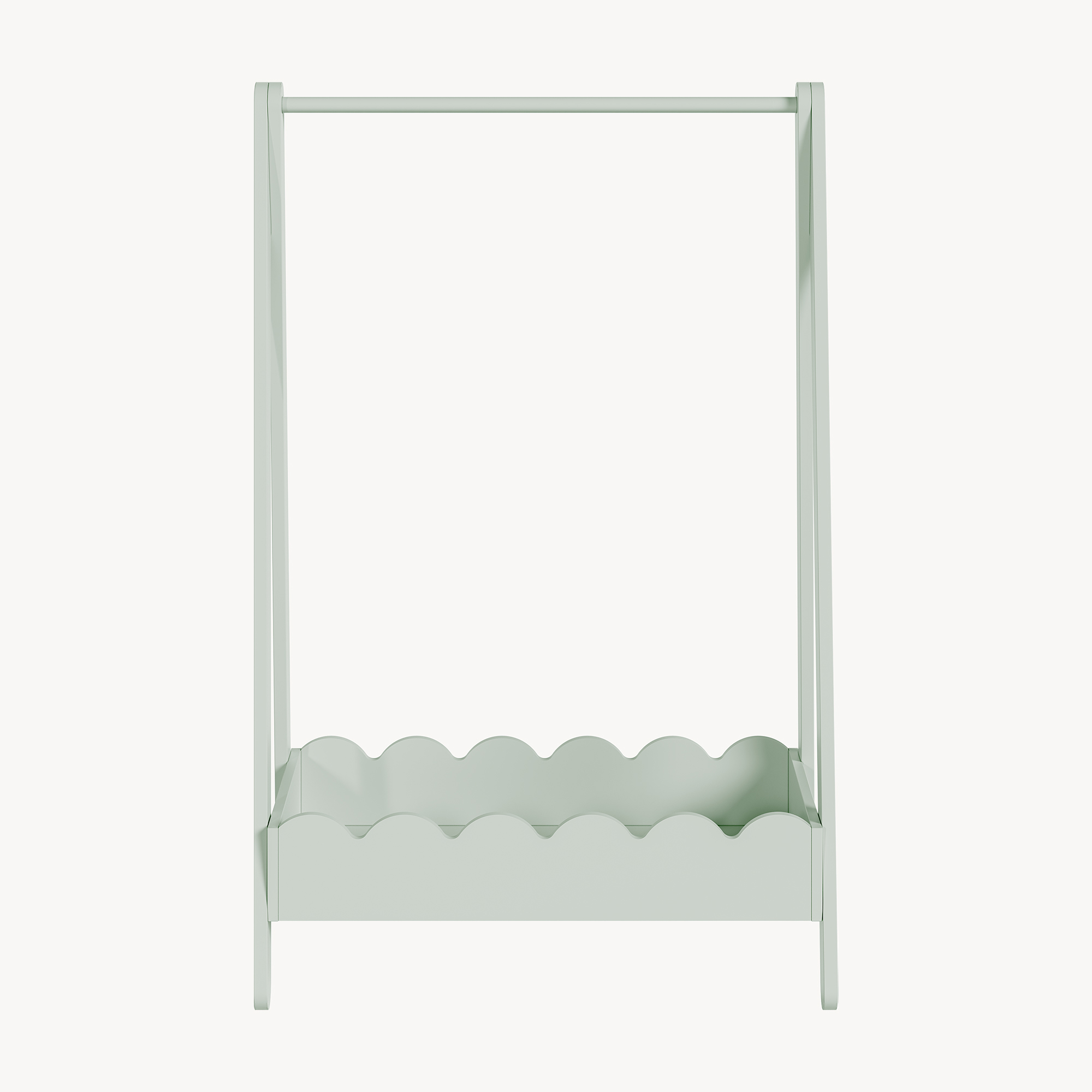 Garderobă pentru copii Vestnes verde mentă cu spațiu depozitare, 99x66x38 cm