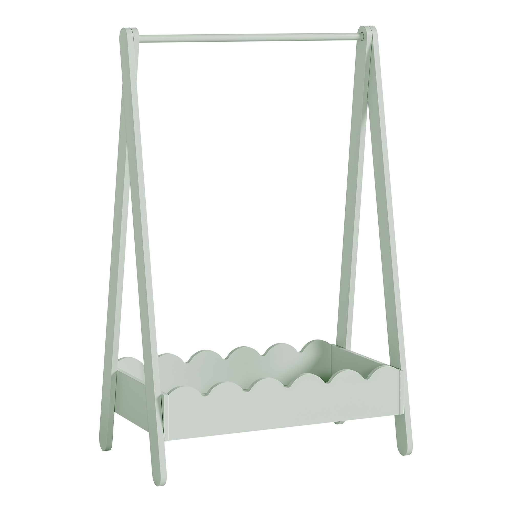 Garderobă pentru copii Vestnes verde mentă cu spațiu depozitare, 99x66x38 cm