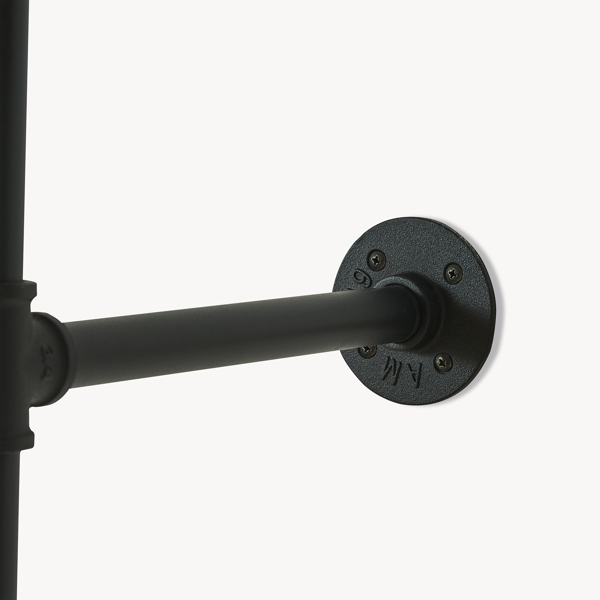 Suport haine pentru perete Kenävatka, 222x296x31 cm, otel negru