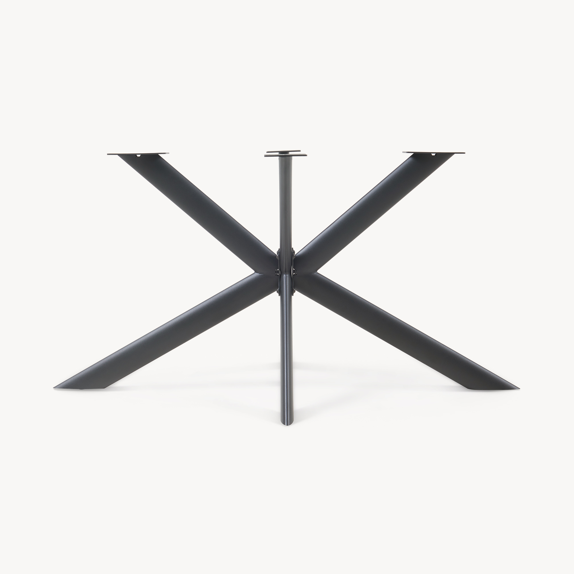 Cadru masă metalic Svallersun, profil oval, 140x78x71,5 cm, negru